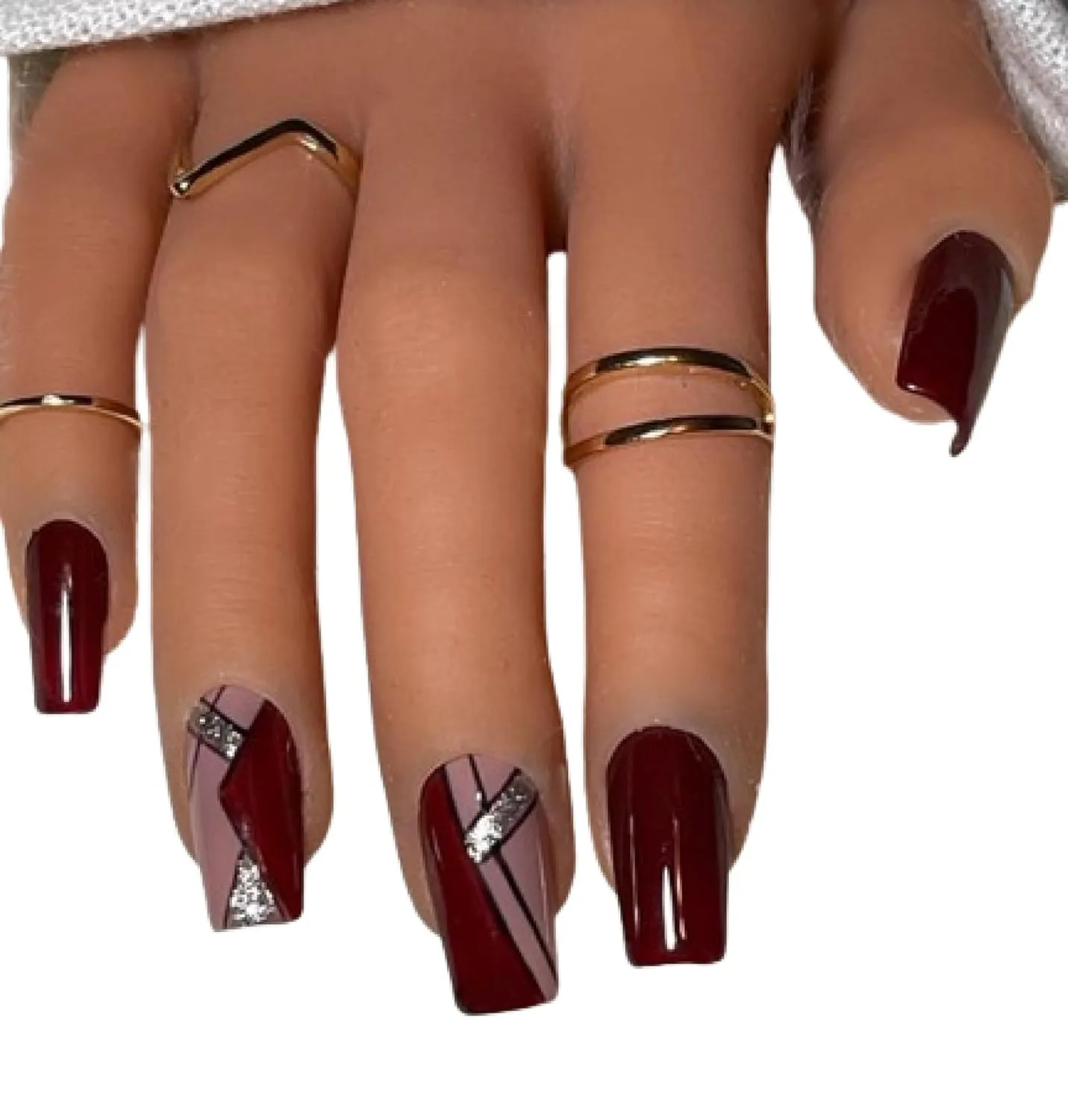 14k Gold Filled Midi Ring Set - Adjustable Stackable Rings for Women Teens - Delicate Statement Jewelry Gift