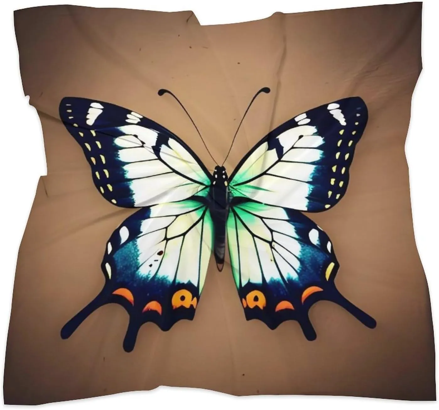 18" Silk Scarf Lightweight Satin Cute Little Butterfly Head Scarf Fashion Neck Head Scarves Headband Silk Scarves for Women Men Boho Hair Wrap Kerchief Hair Bandanas Square Neckerchief