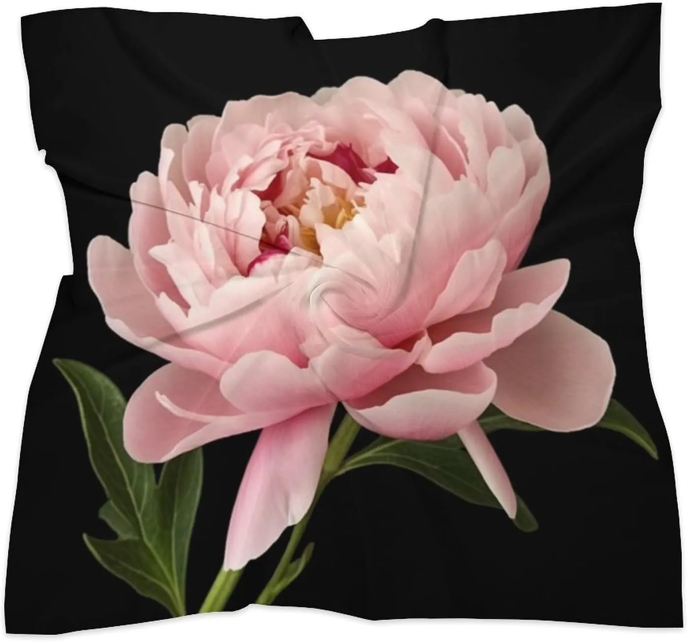 18" Silk Scarf Lightweight Satin Peony Head Scarf Fashion Neck Head Scarves Headband Silk Scarves for Women Men Boho Hair Wrap Kerchief Hair Bandanas Square Neckerchief