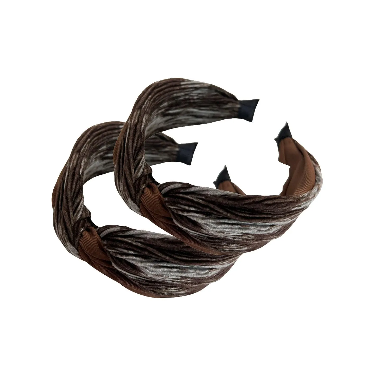 2 Pack Wide Knotted Headbands for Women Elegant Pleated Fashion Hairband Hair Accessories Gifts