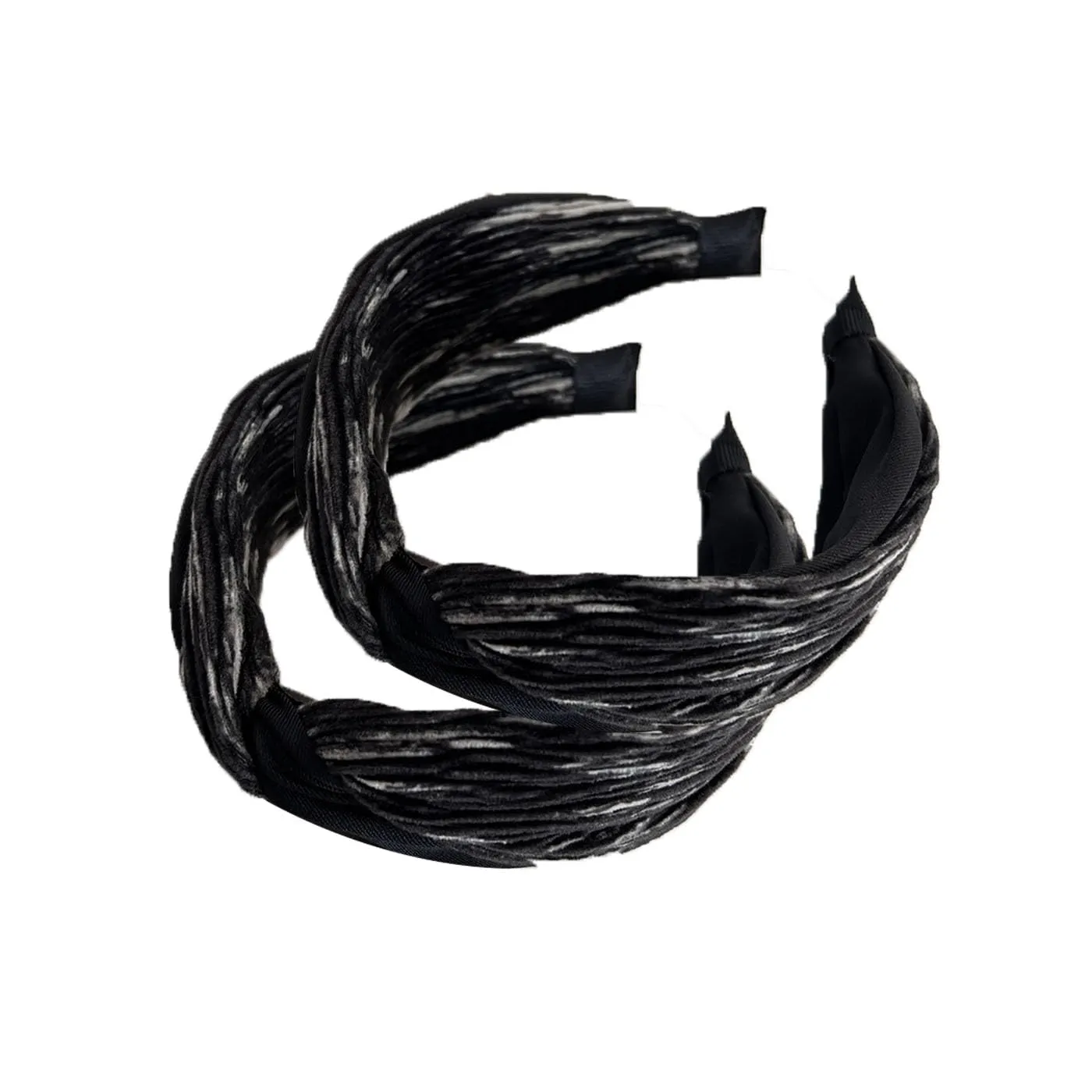 2 Pack Wide Knotted Headbands for Women Elegant Pleated Fashion Hairband Hair Accessories Gifts