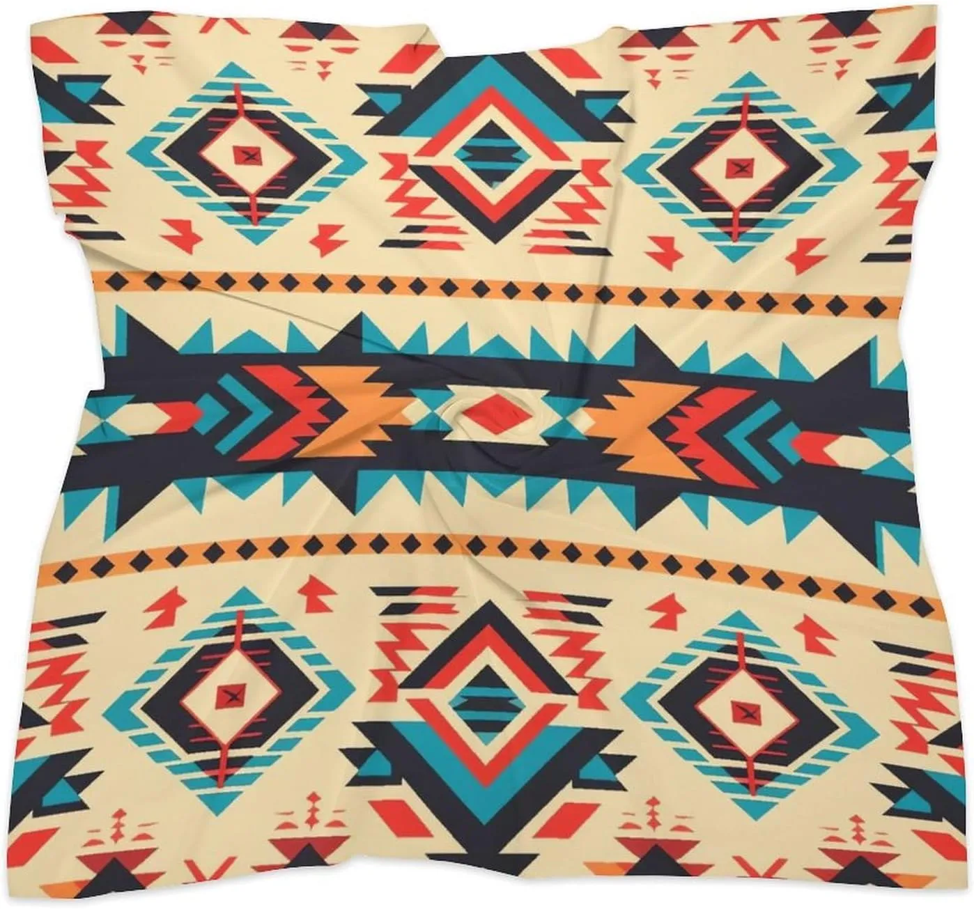 25" Silk Scarf Lightweight Satin Native American Head Scarf Fashion Neck Head Scarves Headband Silk Scarves for Women Men Boho Hair Wrap Kerchief Hair Bandanas Square Neckerchief