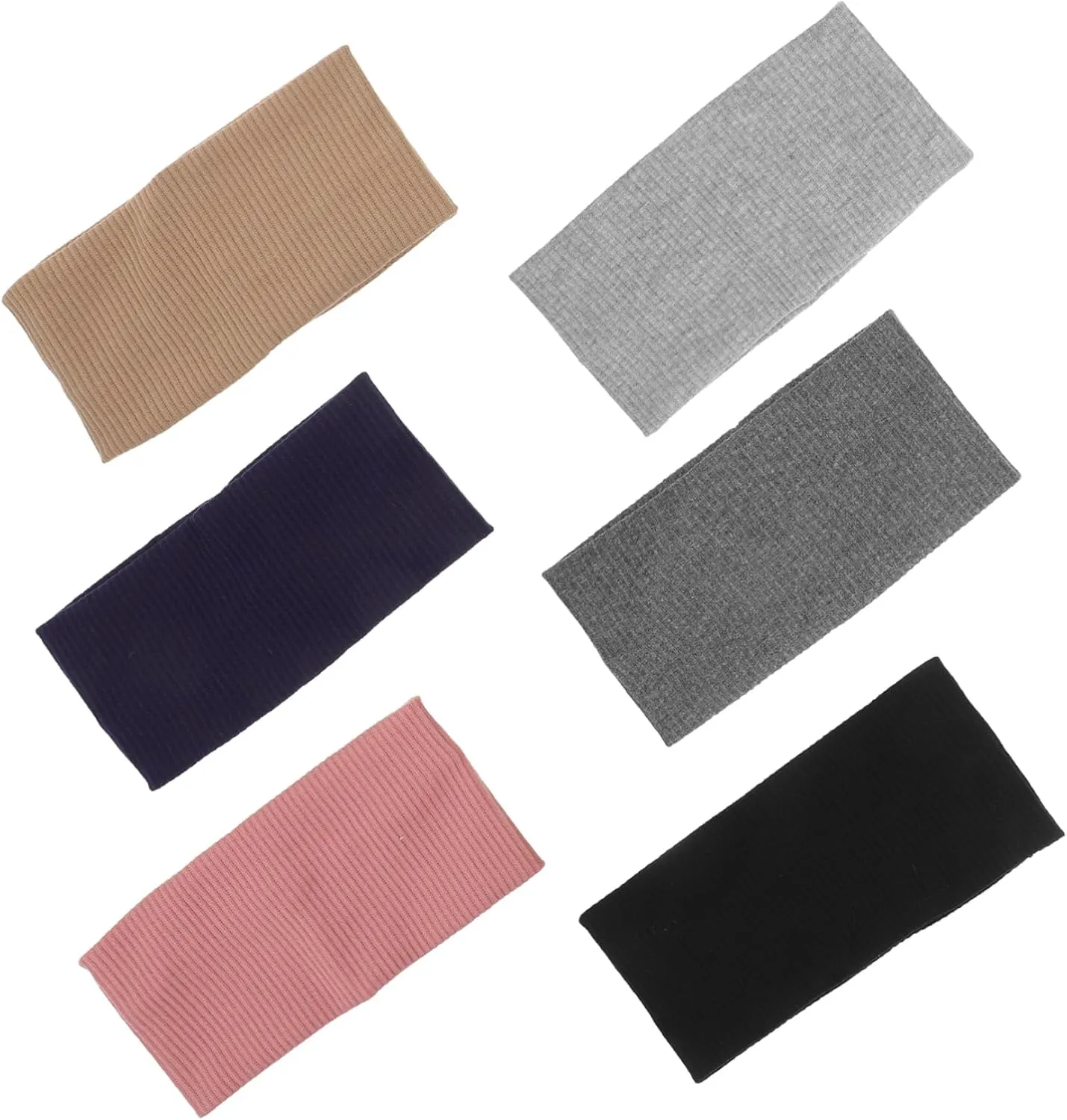 6-Pack Retro Knitted Headbands for Women Wide Stretchy Yoga Workout Headbands Elastic Fit Cool Comfortable Stylish