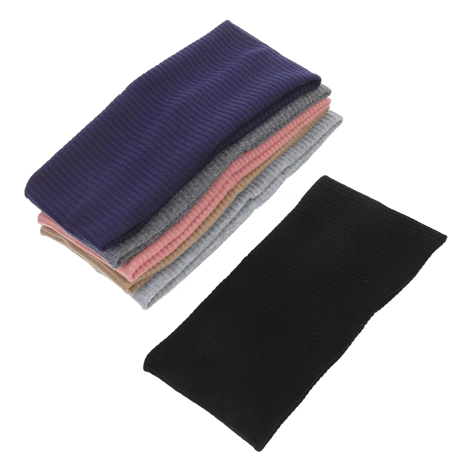 6 Pack Women's Yoga Headbands Knitted Wide Headband Stretchy Fabric Headwrap for Workout