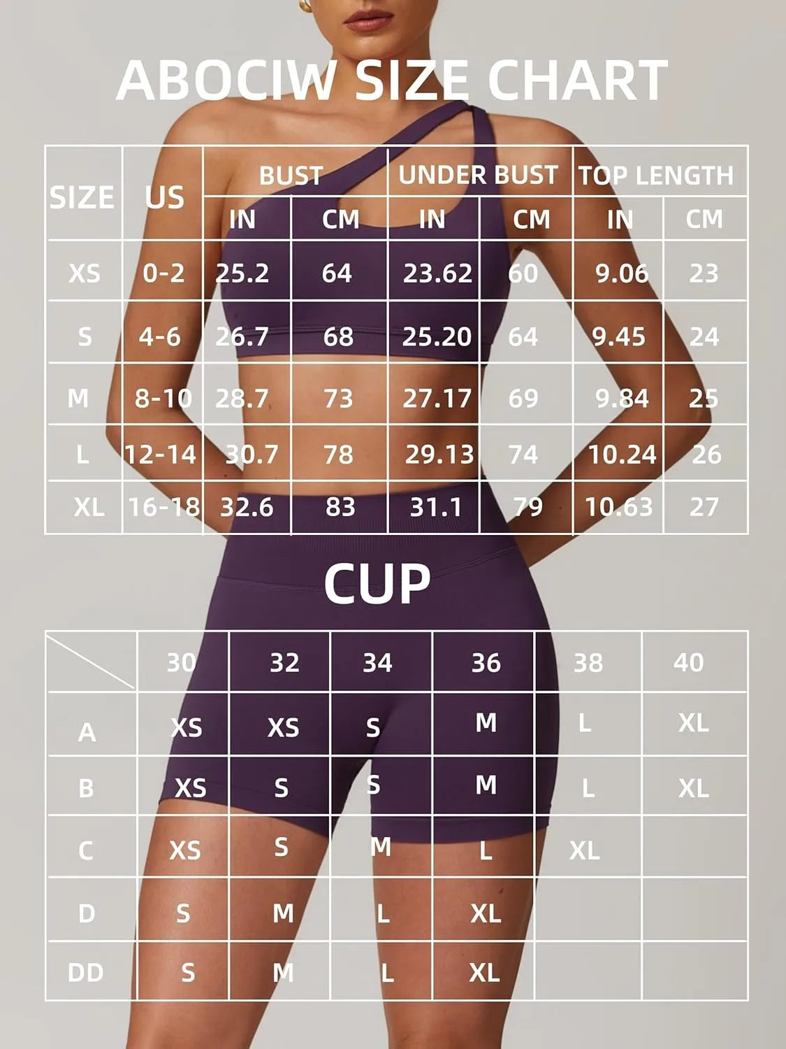 ABOIW Womens Seamless One Shoulder Sports Bra Cutout Adjustable Strap Asymmetric Padded Workout Crop Tank Tops