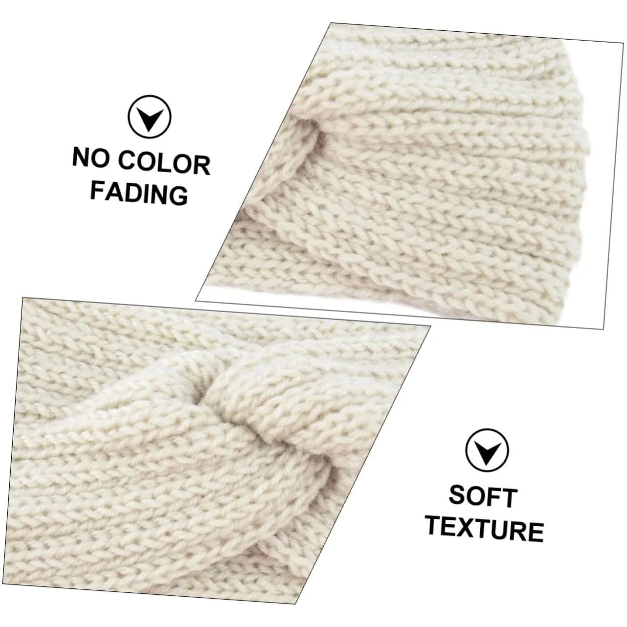 Angoily 4pcs Knitted Cross Wide-edged Hair Band for Women Warm Ear Protection Headgear Knitting Hairband Stylish Accessory for Winter Wear