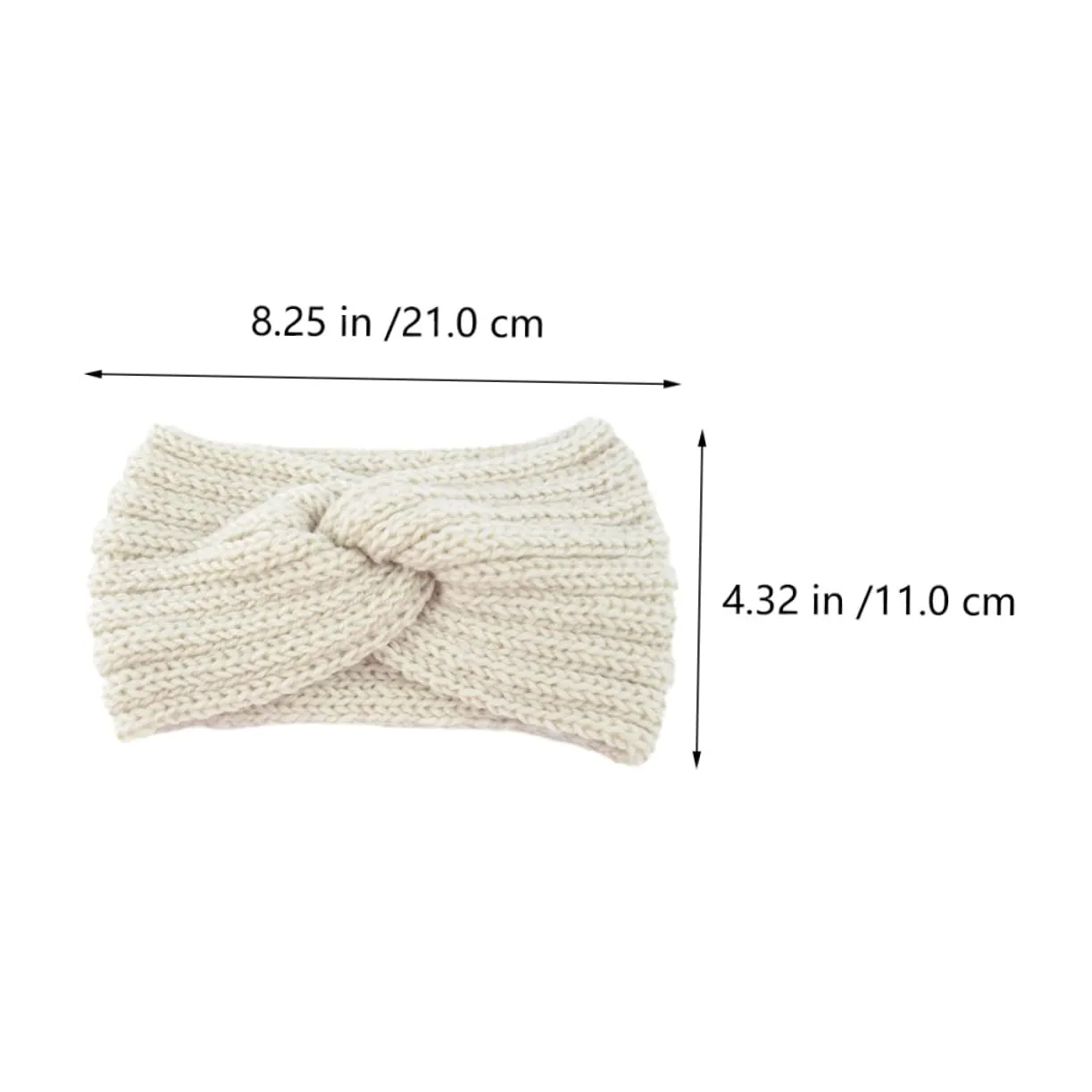 Angoily 4pcs Knitted Cross Wide-edged Hair Band for Women Warm Ear Protection Headgear Knitting Hairband Stylish Accessory for Winter Wear