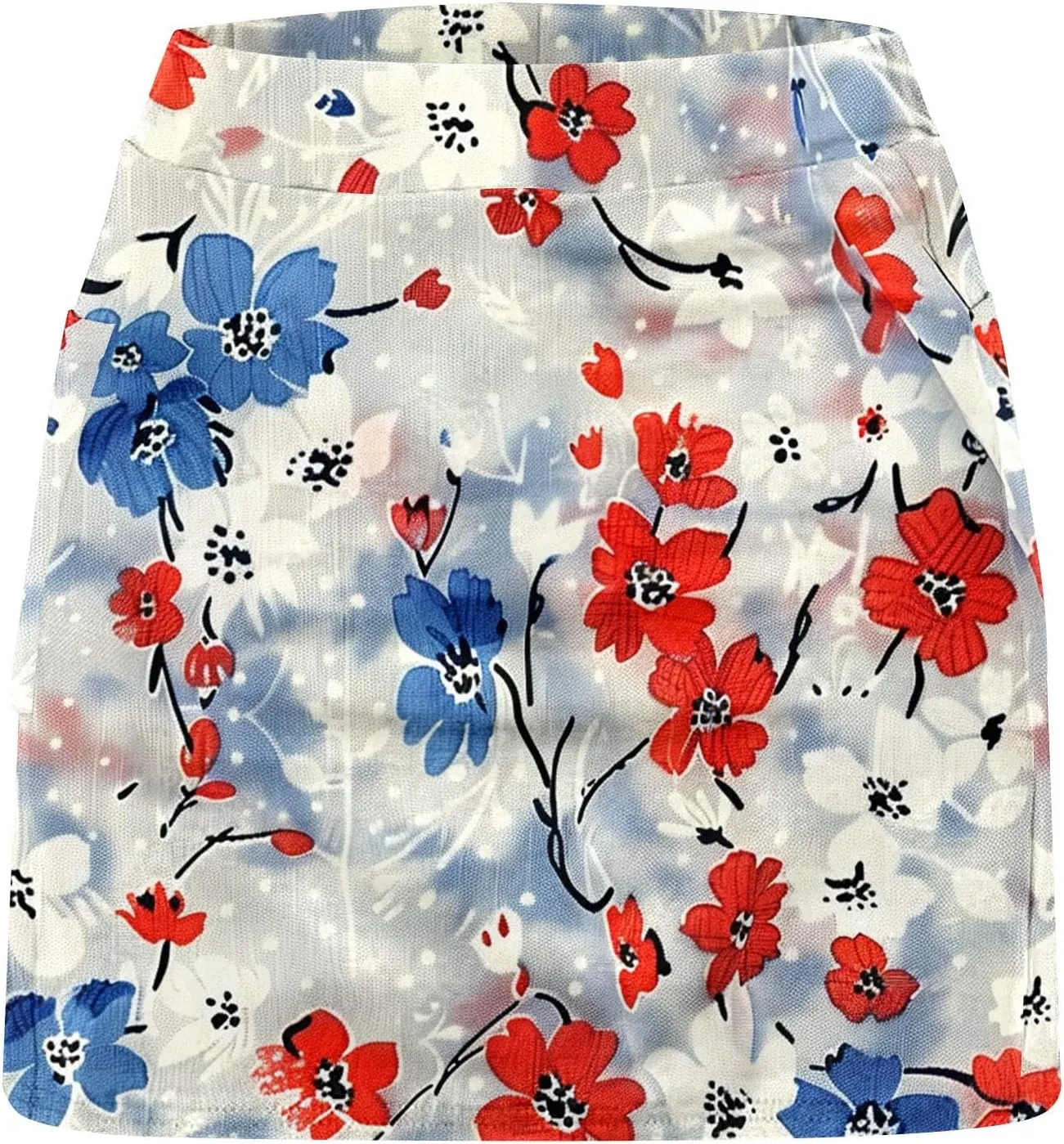 Athletic Skorts for Women Summer Trendy High Waisted Skirts with Shorts Underneath Stretch Workout Running Gym Shorts