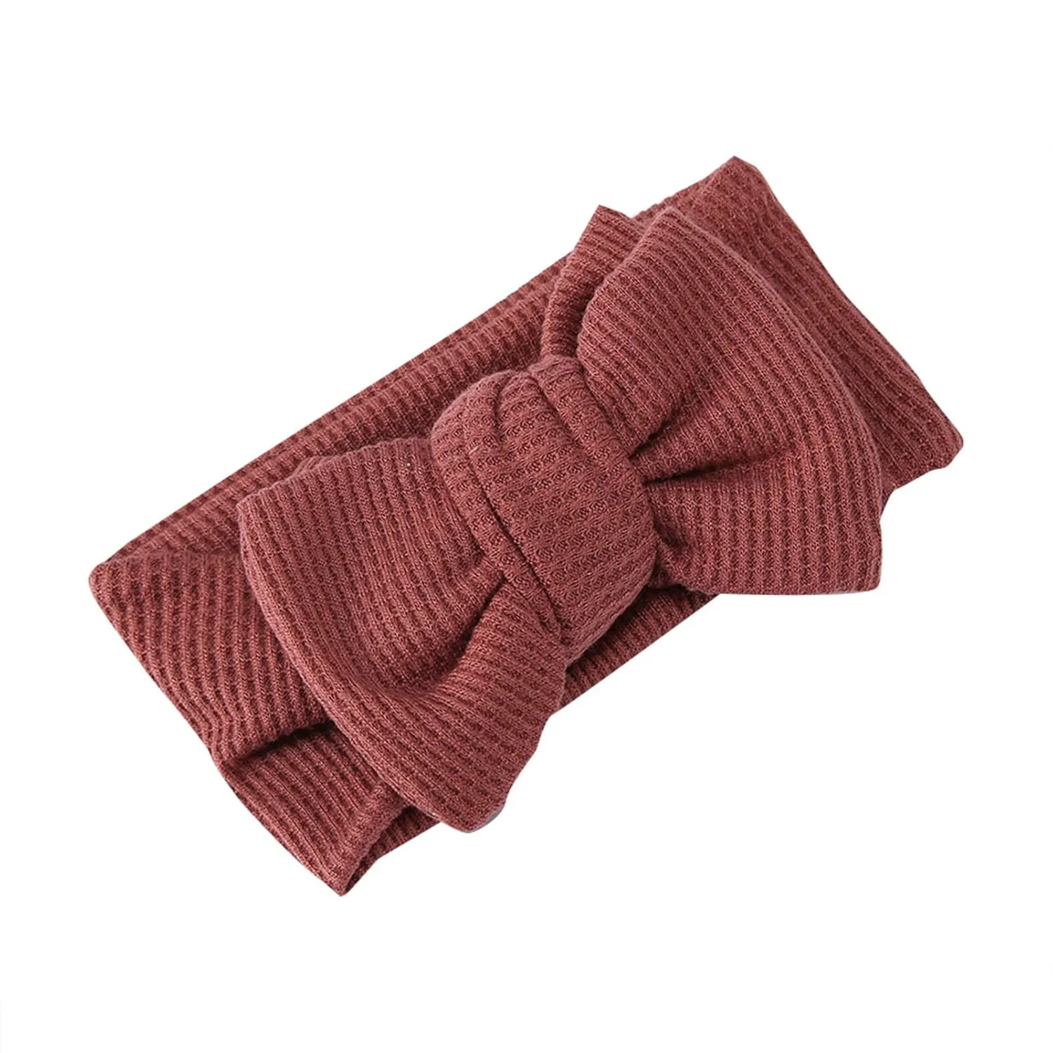 Baby Nylon Headbands Oversized Bow Headband Children's Knitted Knotted Headband Fontanelle Hair Autumn (E, One Size)