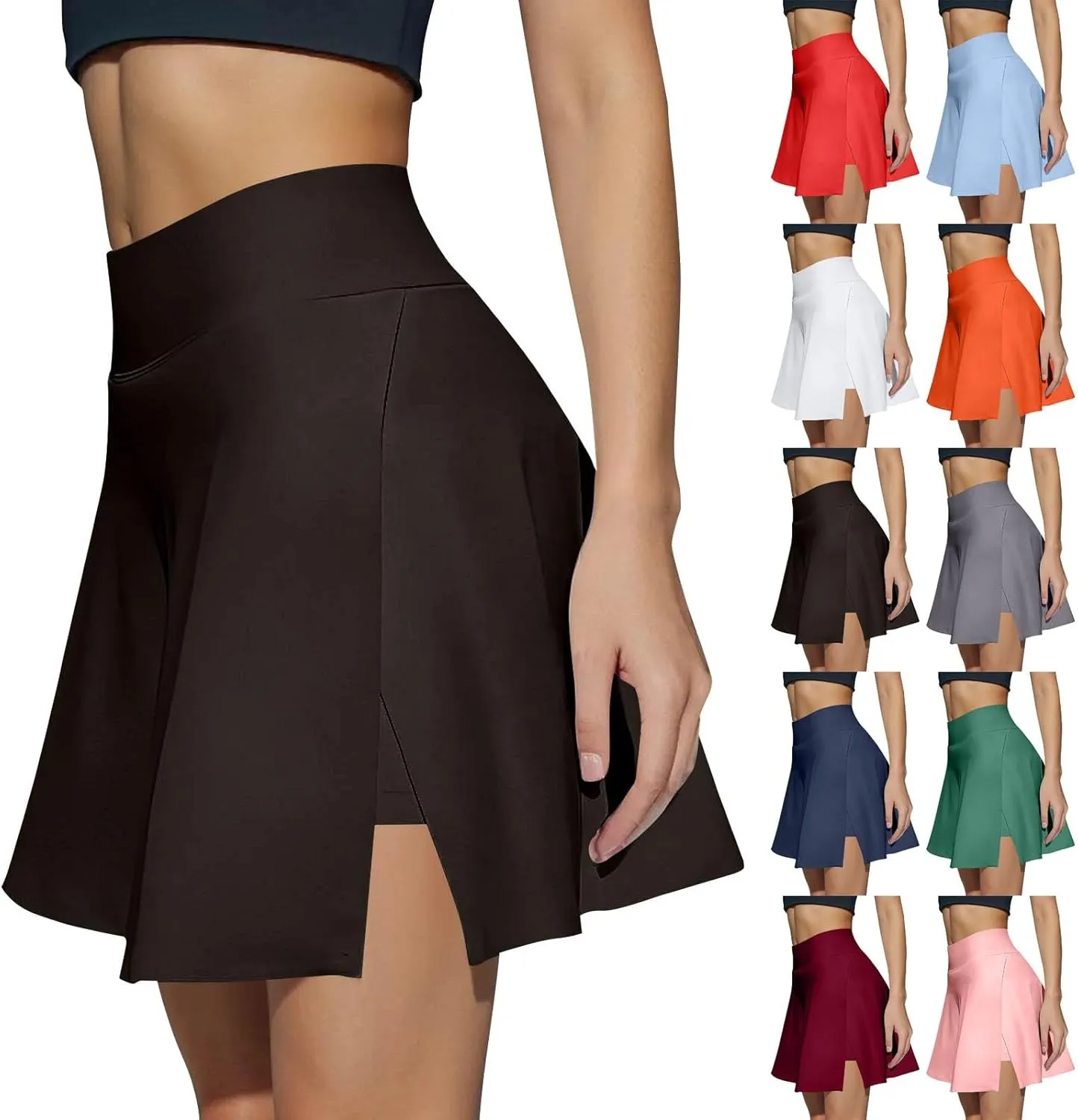 BAXLIMEK Golf Skirts for Women,2025 Summer High Waisted Tennis Skirts Side Slit Mini Athletic Skorts Pleated Workout Skorts