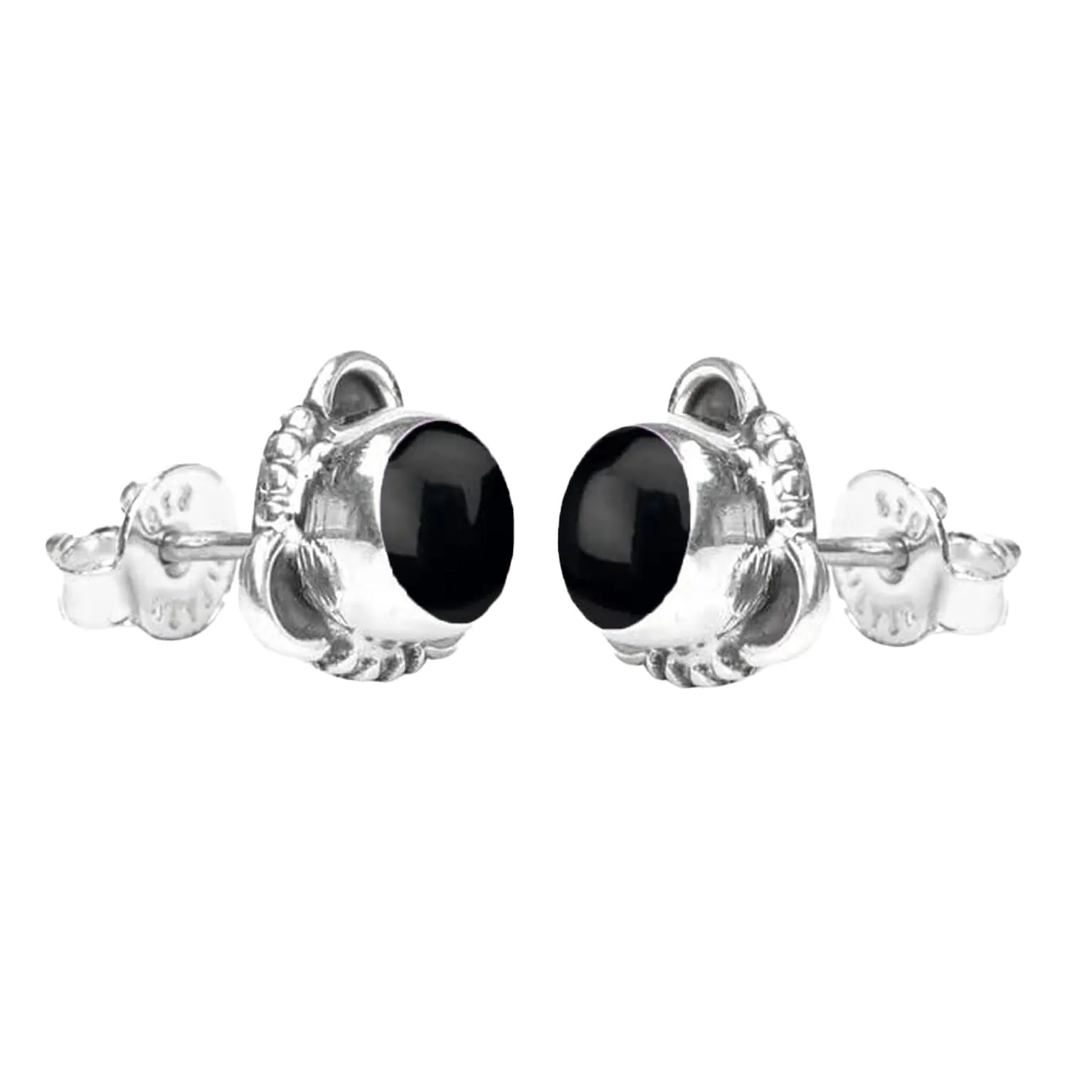 Black Onyx Gemstone Stud Earrings 925 Sterling Silver Earring Handmade Minimalist Earring mothers day gifts
