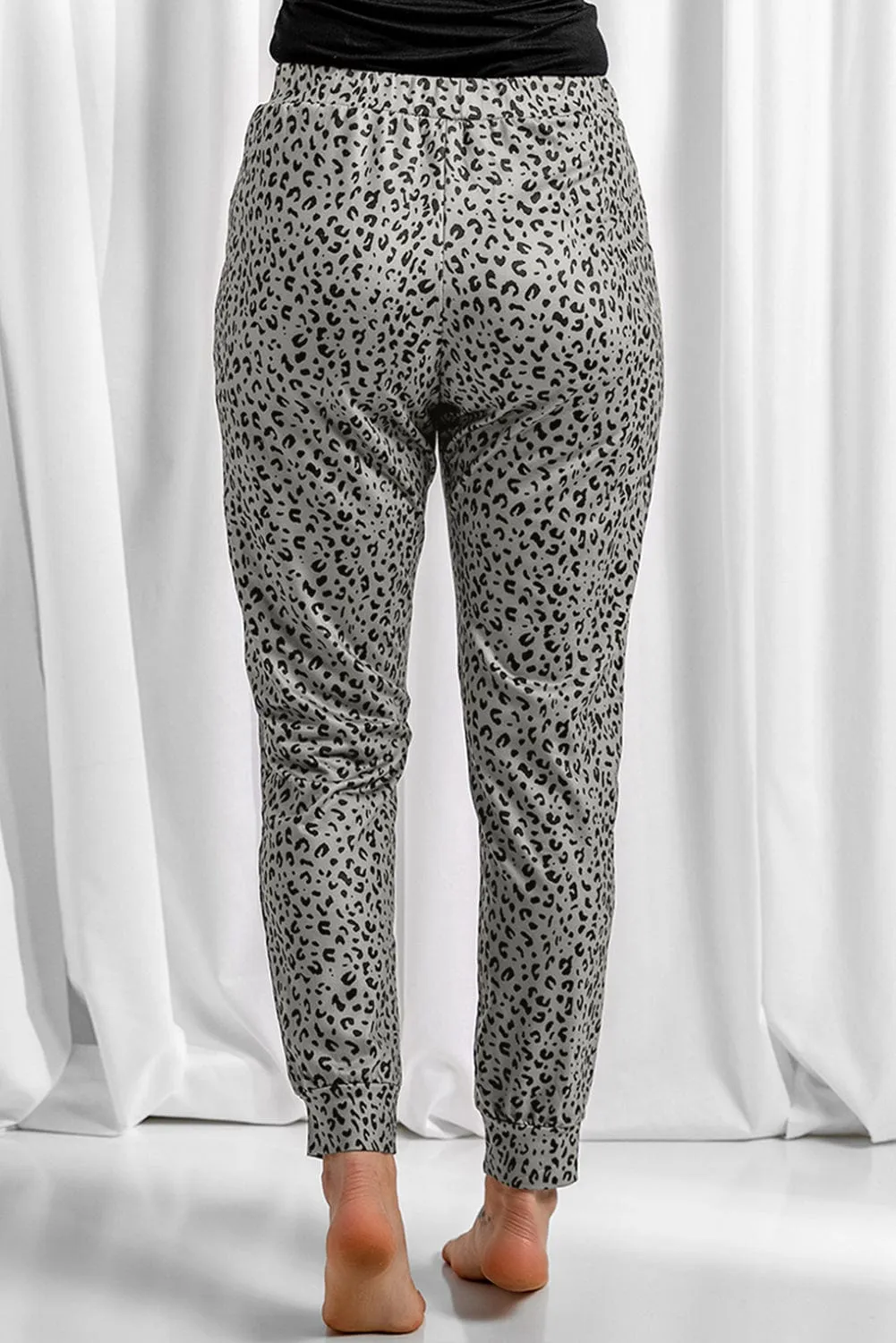 Breezy Khaki Leopard Print Joggers