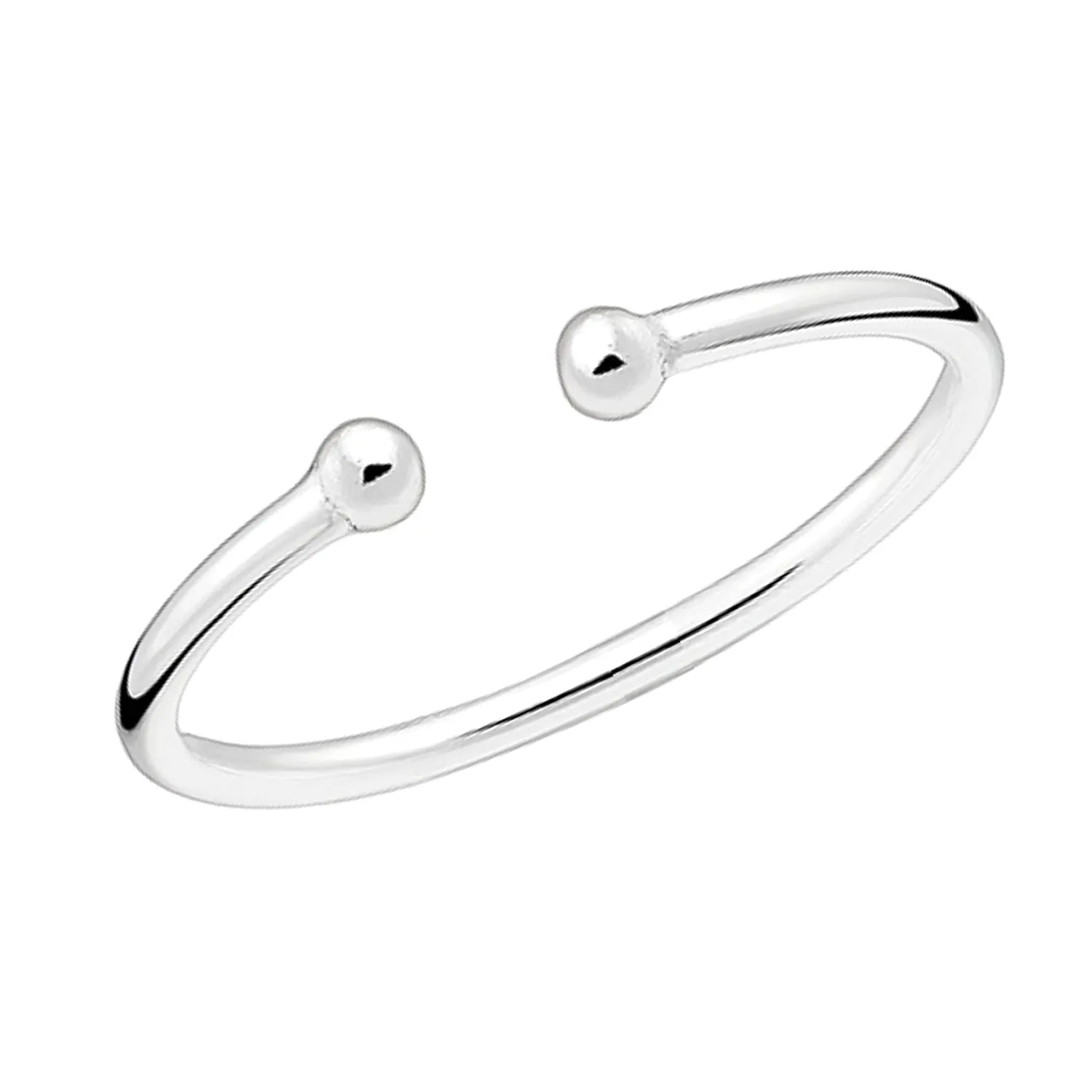 Bull Midi Ring | Adjustable Beaded Bypass Dot Knuckle Ring in 925 Sterling Silver for Women and Girls (7)