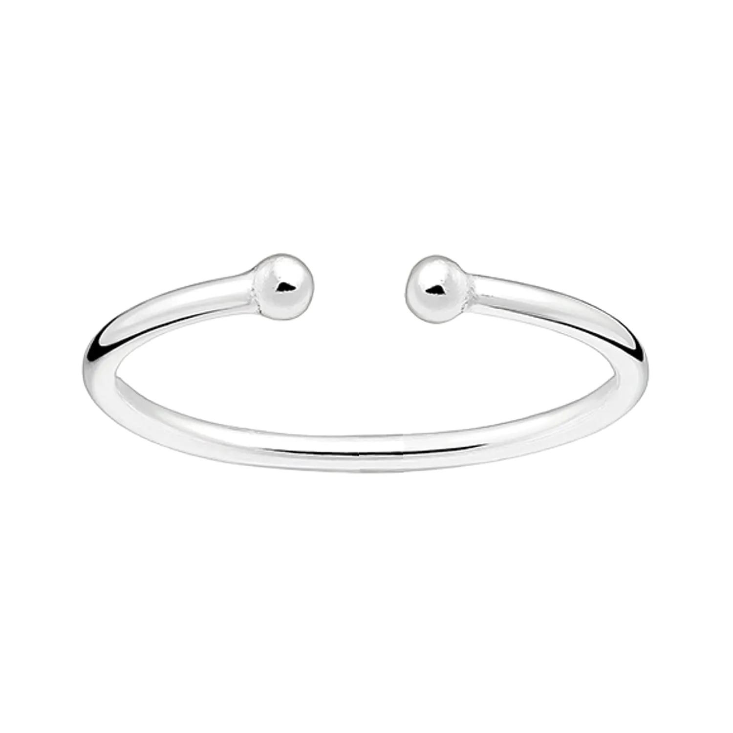 Bull Midi Ring | Adjustable Beaded Bypass Dot Knuckle Ring in 925 Sterling Silver for Women and Girls (7)