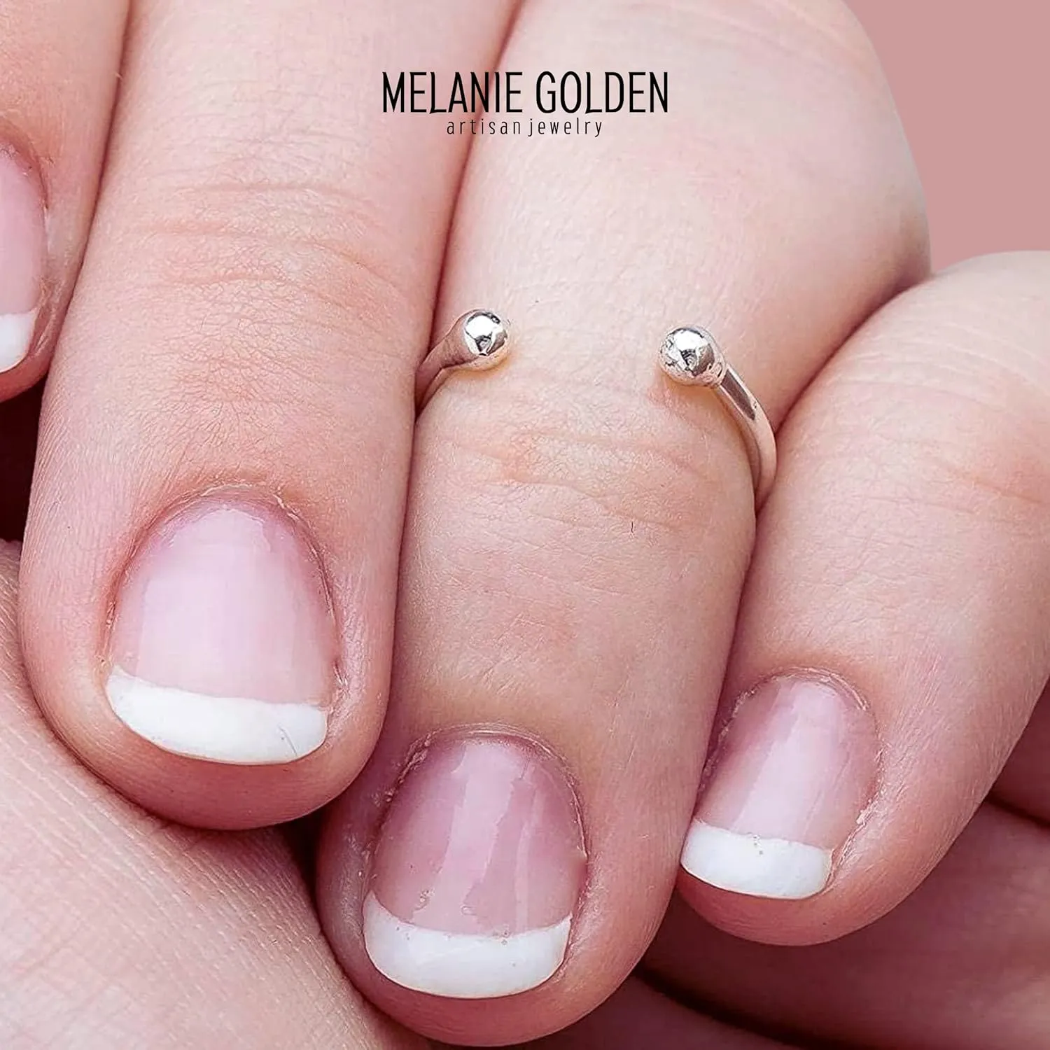 Bull Midi Ring | Adjustable Beaded Bypass Dot Knuckle Ring in 925 Sterling Silver for Women and Girls (7)