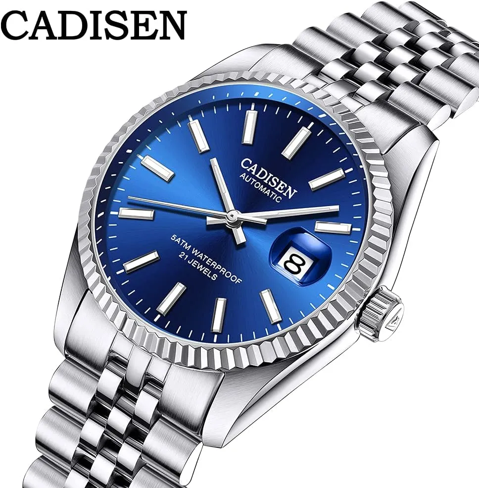CADISEN Automatic Watches Men's Mechanical MIYOTA 8215 Business Waterproof Wristwatch
