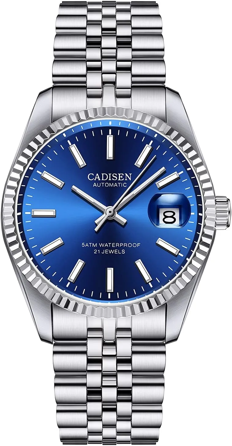 CADISEN Automatic Watches Men's Mechanical MIYOTA 8215 Business Waterproof Wristwatch