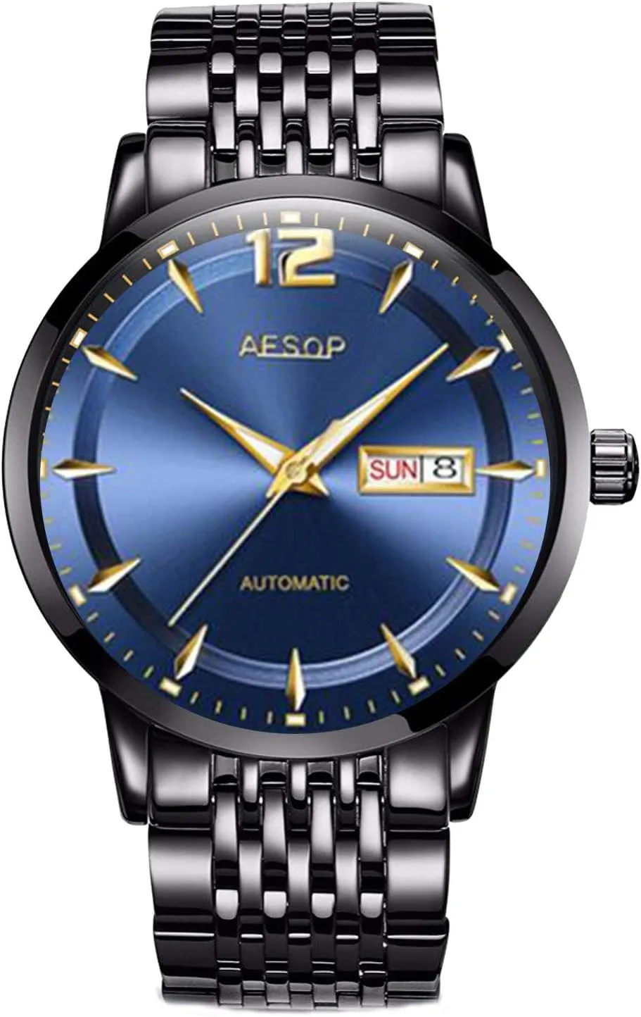 Carlien Top Brand Luxury Automatic Watch for Men Stainless Steel Simple Business Waterproof Watches