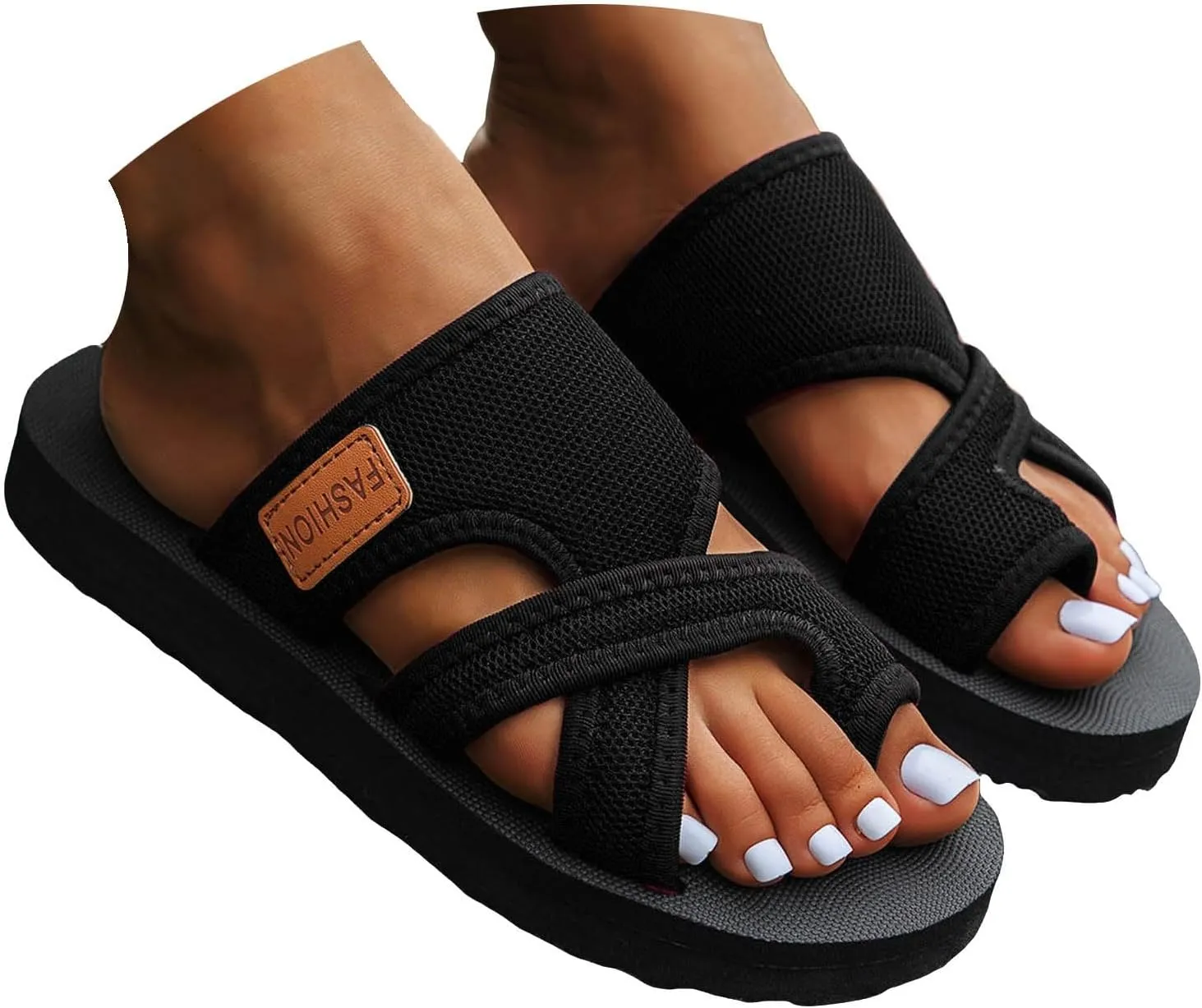 Cathalem Mesh Sandals for Women 2024women's Hollow Mesh Slide Sandals - Comfortable Orthopedic Arch Support