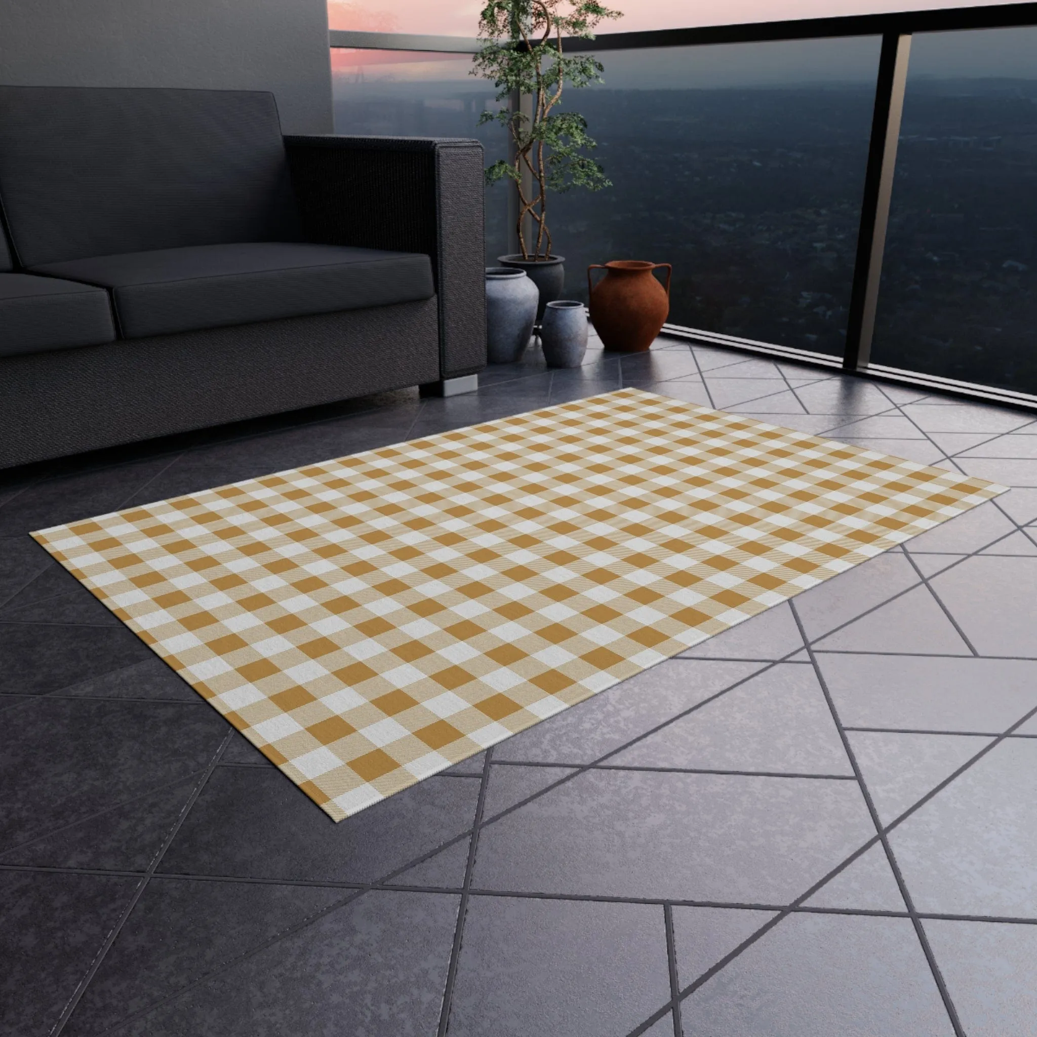Checkered Plaid Rug