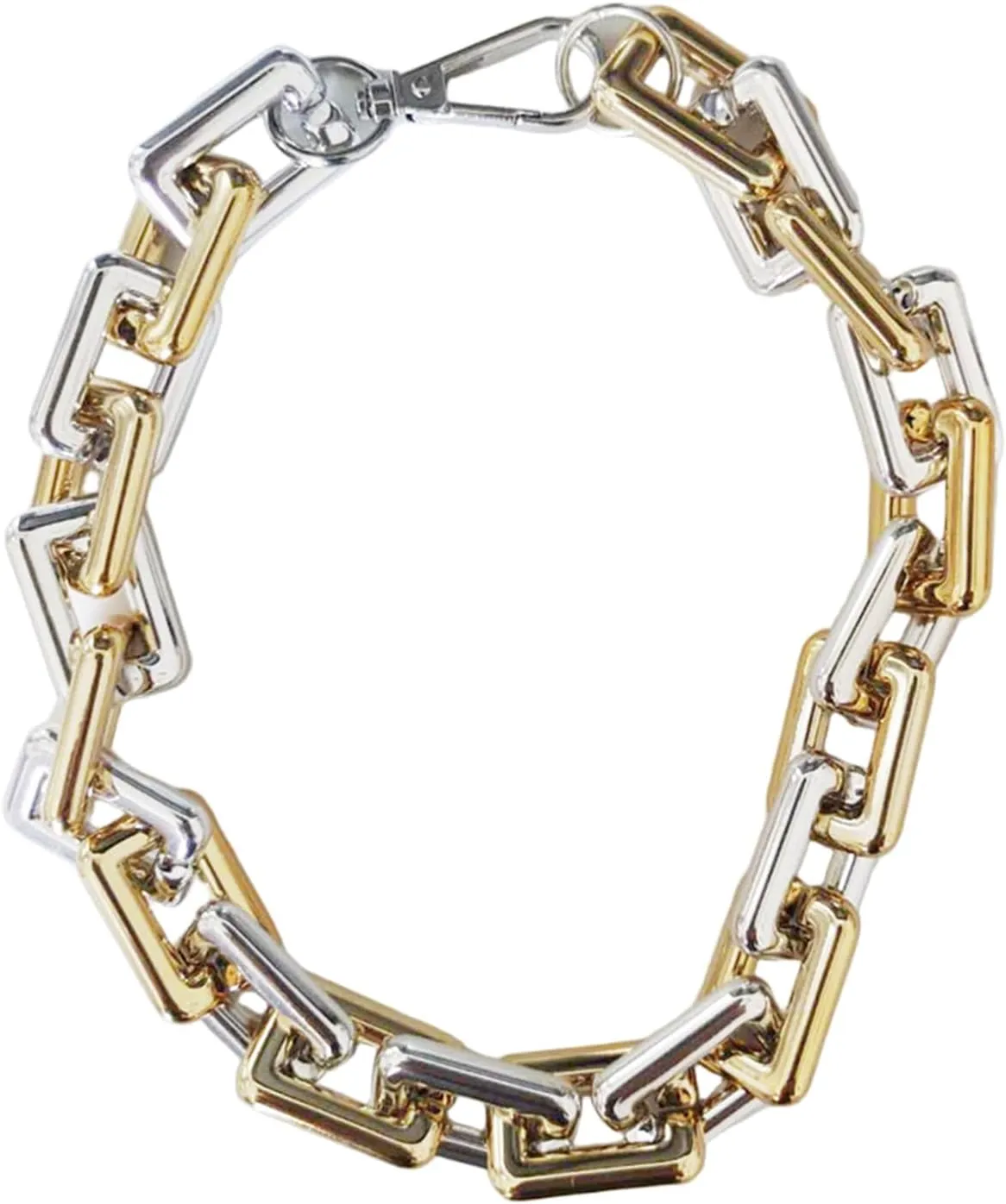 Chunky Chain Necklace for Women Gold Silver Choker Statement Necklace Cuban Link Choker Punk Jewelry