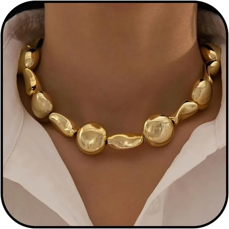 Chunky Gold Necklace for Women Statement Chain Necklaces Gold Cuban Link Necklace Chain Fashion Jewelry