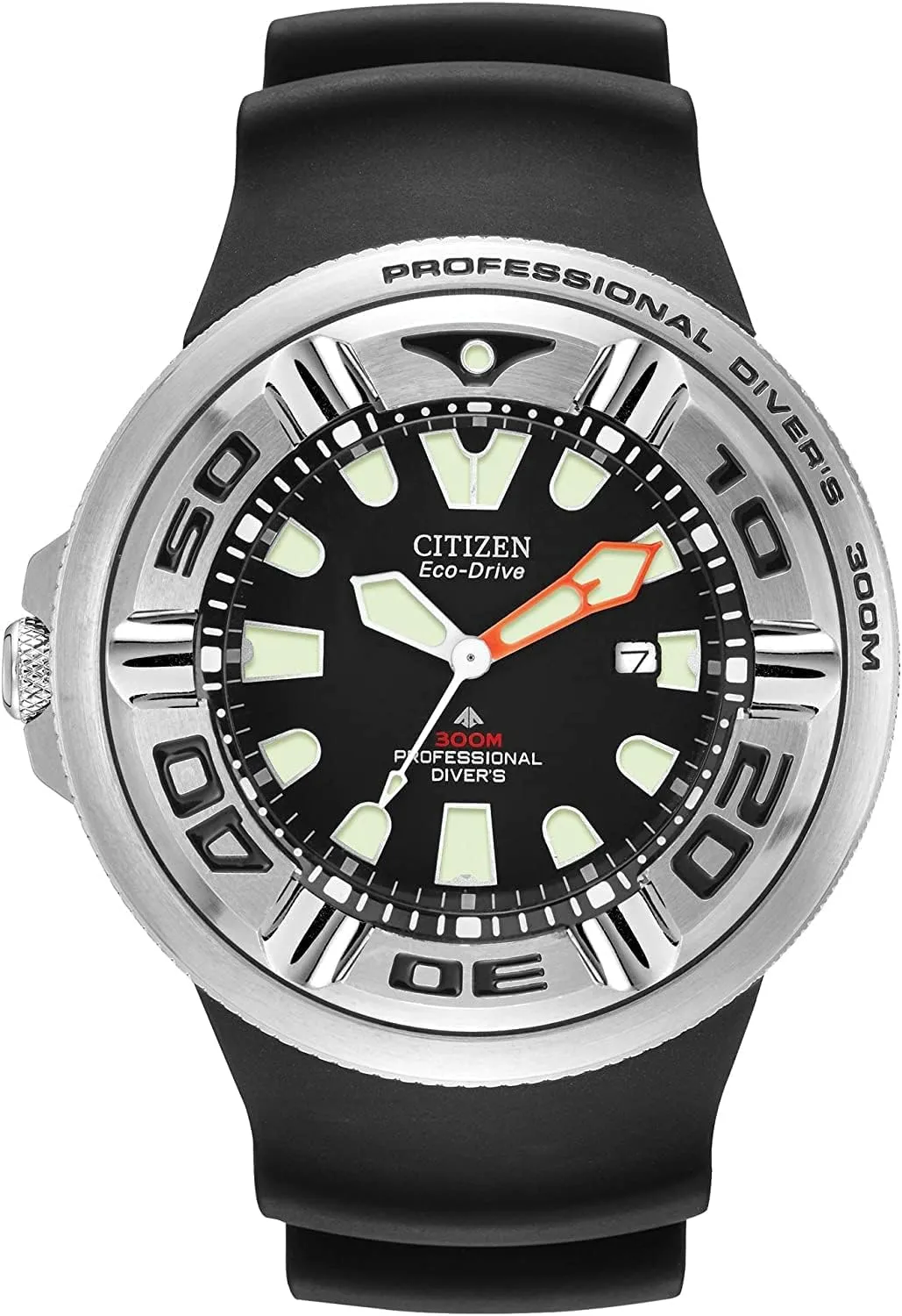 CITIZEN Men's Promaster Dive Eco-Drive Watch, 3-Hand Date, Polyurethane Strap, ISO Certified, Anti-Reflective Curved Crystal, Screw-Back Case and Crown