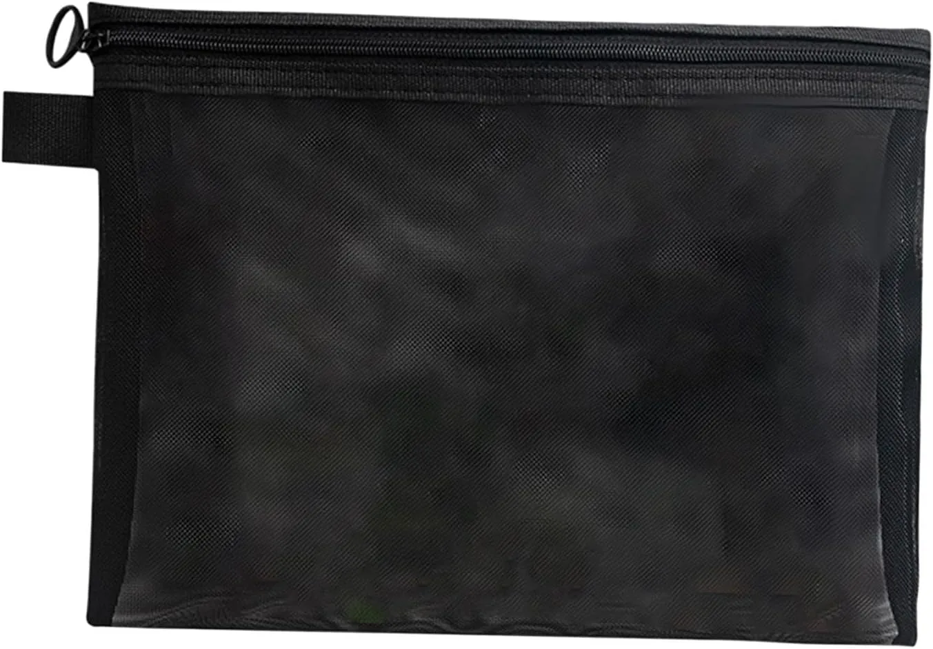 Cosmetic Pouch Bag, Portable Mesh Travel Bag, Toiletries Makeup Pouch, Mesh Organizing Pouch for Men Travel Accessories, Black S