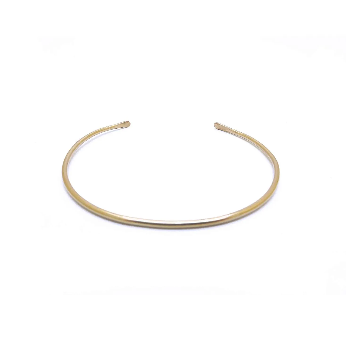 Delicate Smooth 14K Gold Filled Cuff Bangle Bracelet 6 inches Size M