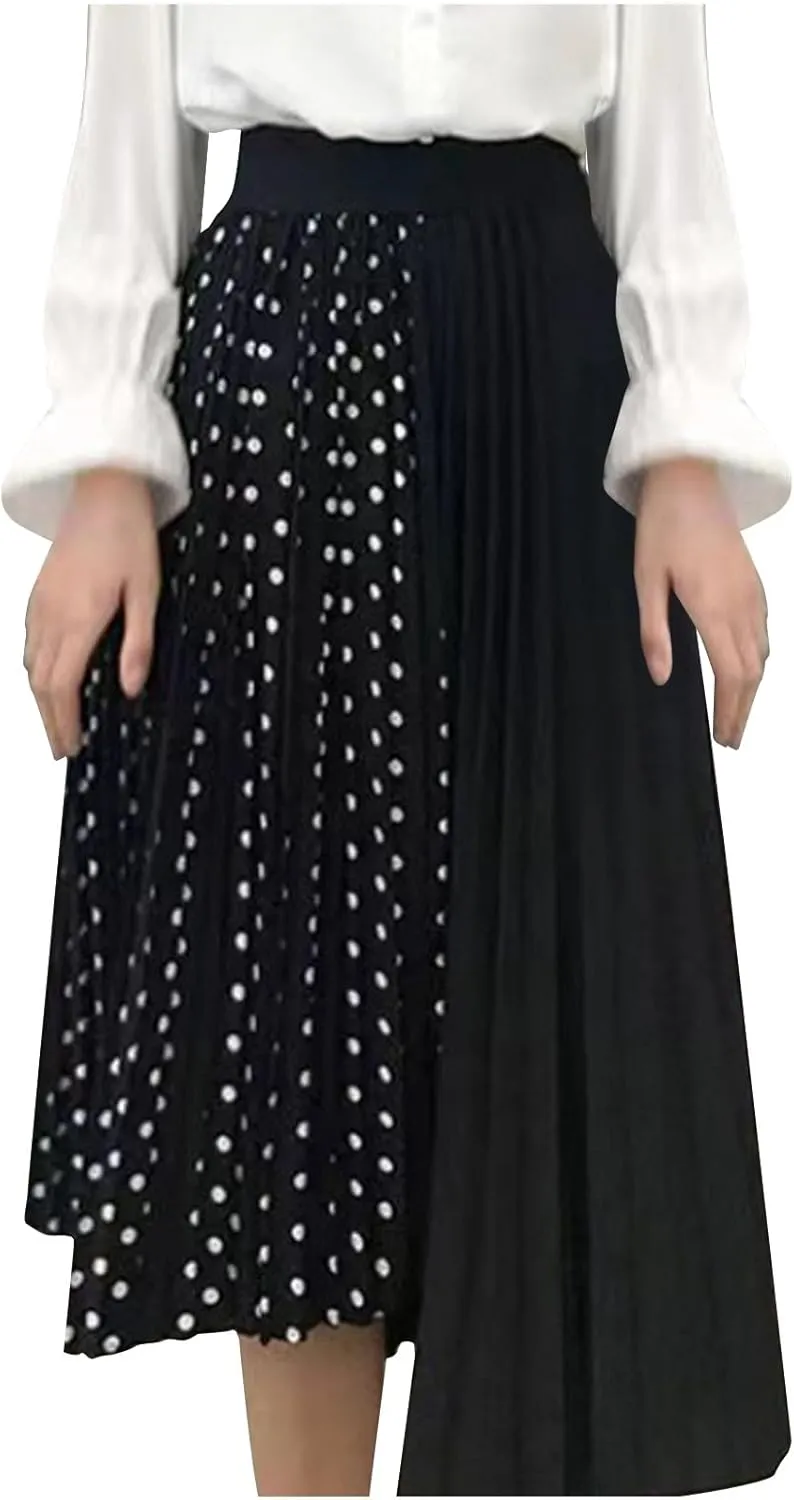 Fall Skirts for Women High Waist Classic A-Line Tulle Skirt Trendy Flowy Layered Midi Skirts Casual Chiffon Skirt