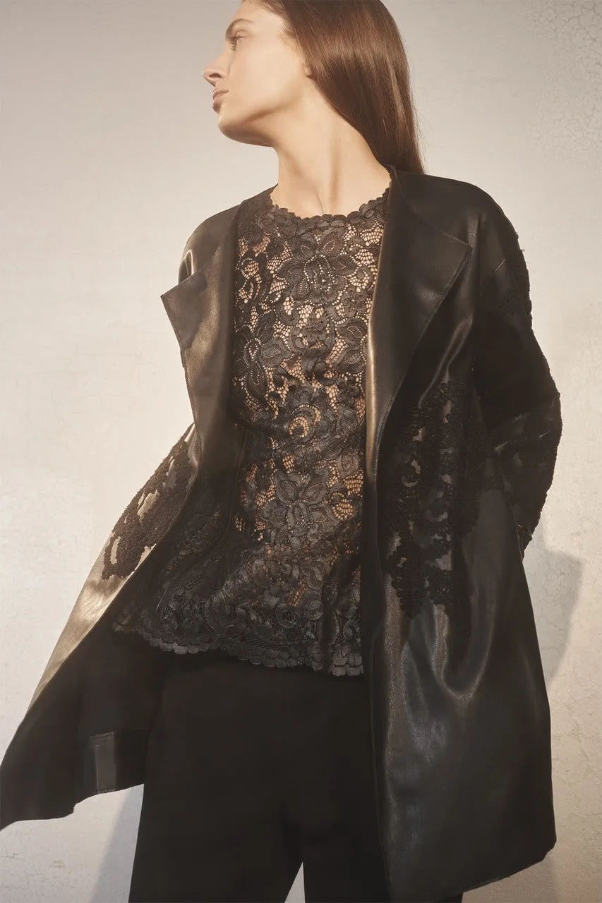 Faux Leather Topper