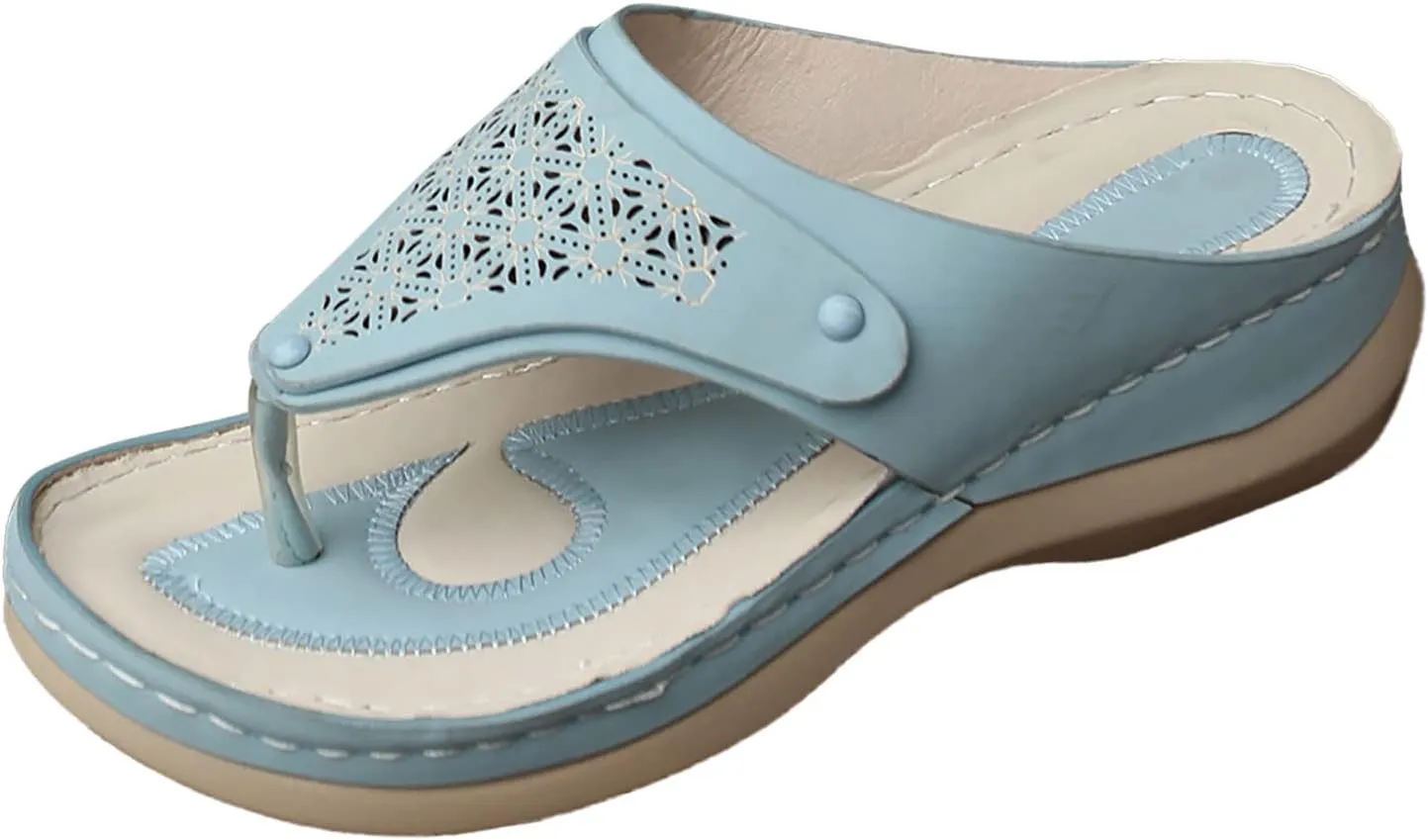 Flats Sandals for Women Orthopedic Bohemian Breathable Open Toe Fashion 2025 Summer Walking Thong Shoe