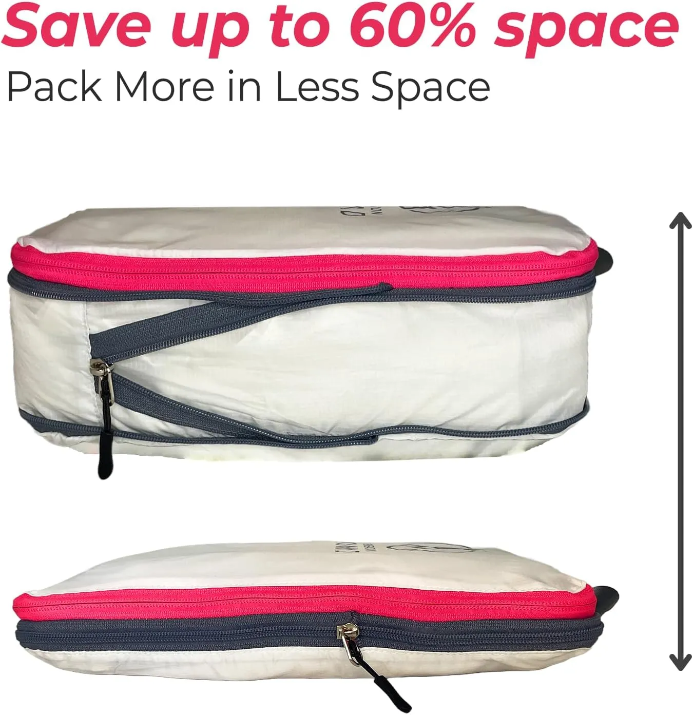 Generation Nomad Compression Packing Cubes for Travel | Best Compression Packing Cubes | Set of 2 PINK