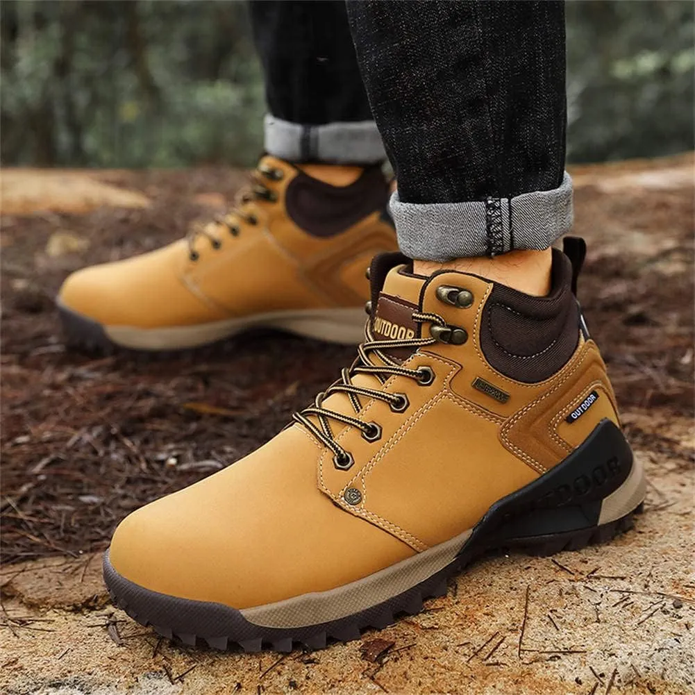 GEXECEUSS Hiking Boots for Men Breathable Non-Slip Casual Low-Top Sneakers for Trailing Trekking Outdoor Leather Walking Shoes