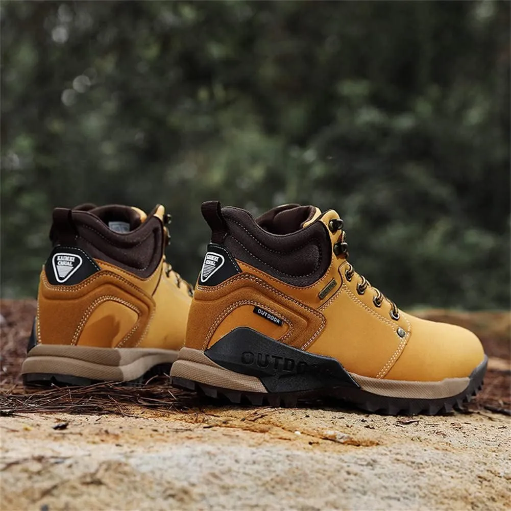GEXECEUSS Hiking Boots for Men Breathable Non-Slip Casual Low-Top Sneakers for Trailing Trekking Outdoor Leather Walking Shoes