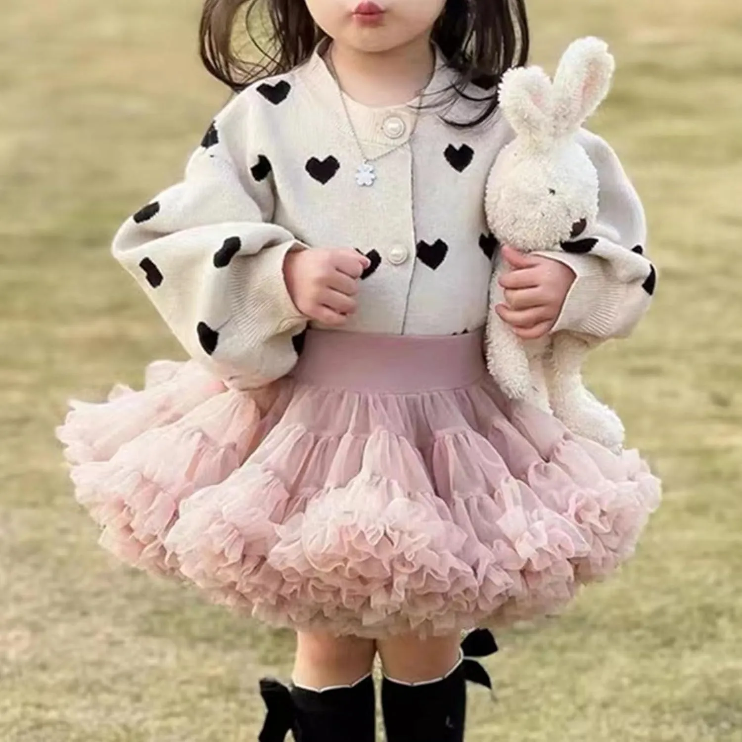 Girls Layered Tutu Skirt Ruffle Tiered Tulle Elastic Princess Dress Toddler Cute Summer Ballet Dance Skirts