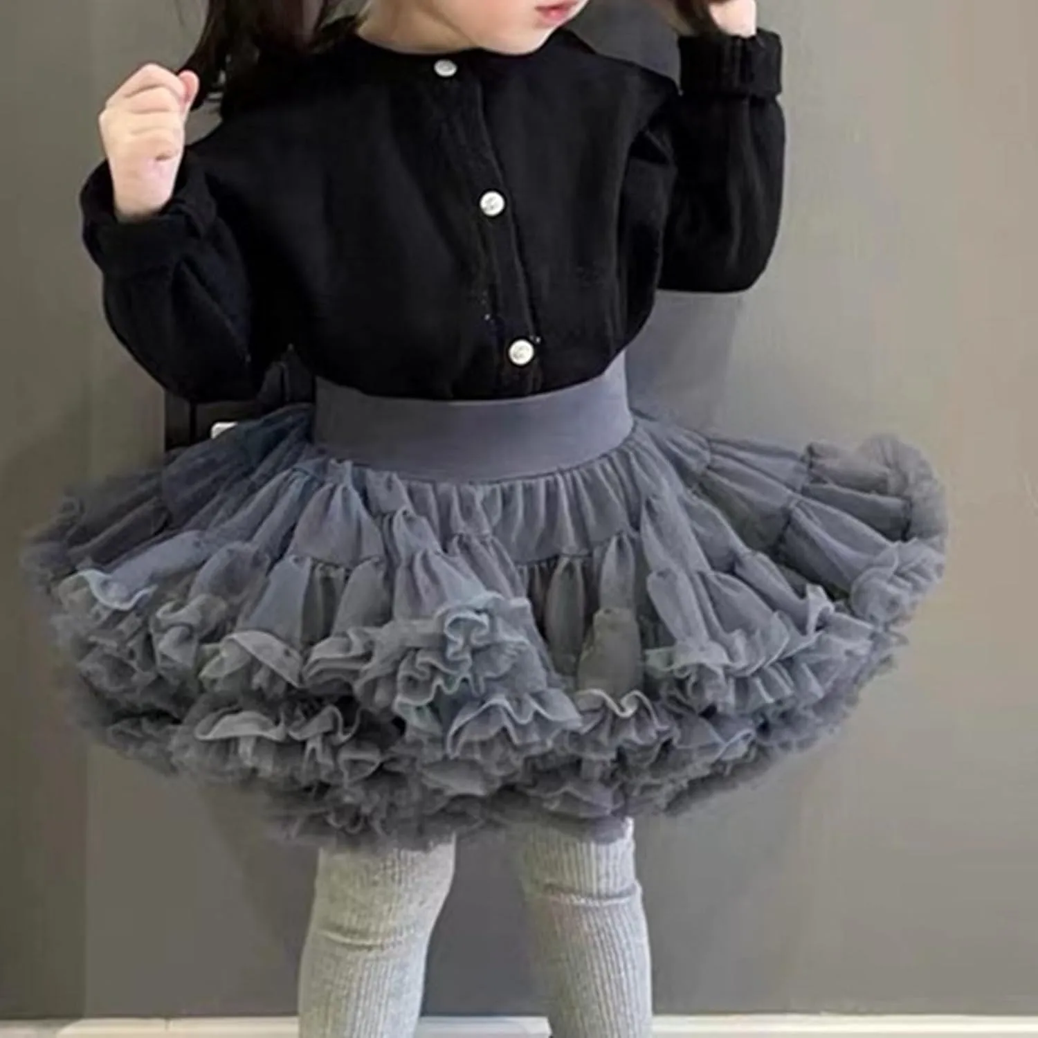 Girls Layered Tutu Skirt Ruffle Tiered Tulle Elastic Princess Dress Toddler Cute Summer Ballet Dance Skirts