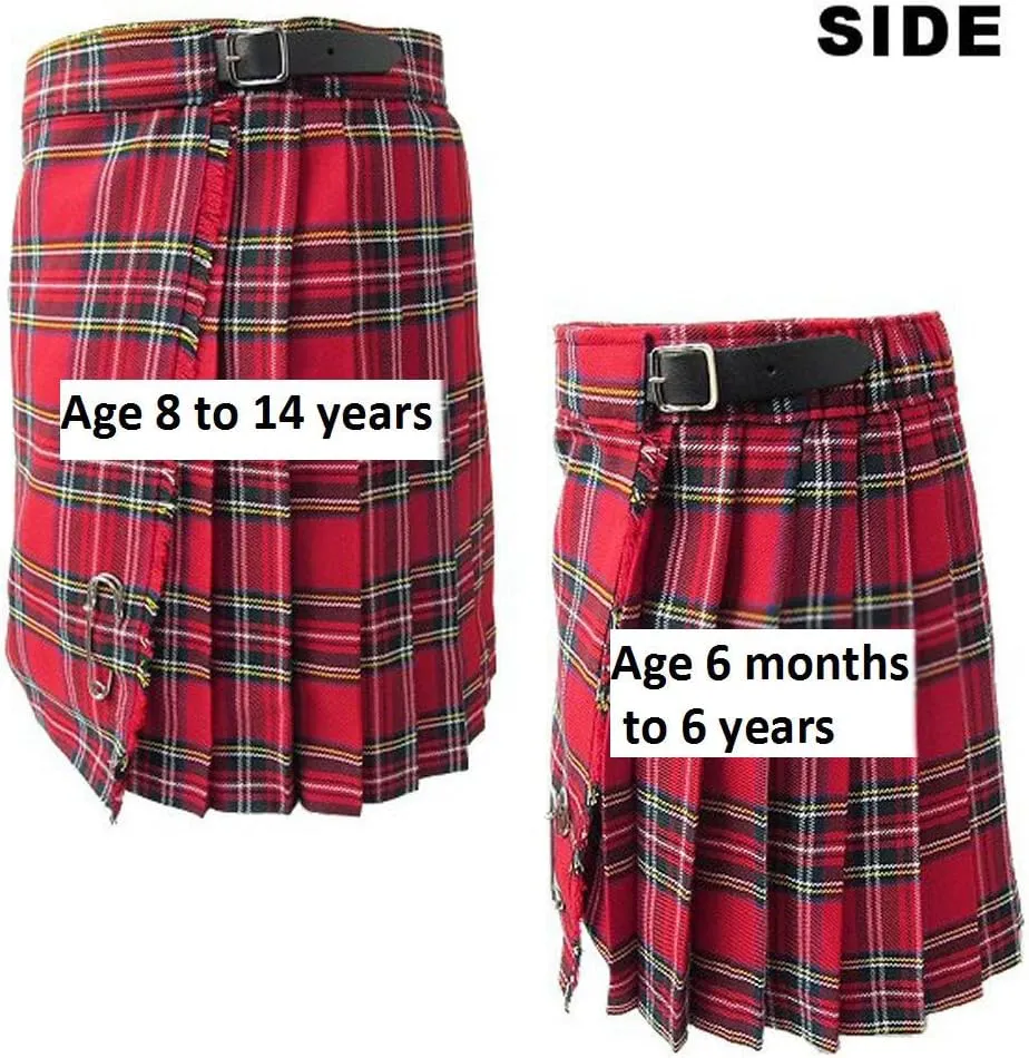 Girls Pleated Tartan Kilt Skirts