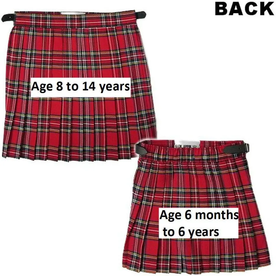 Girls Pleated Tartan Kilt Skirts