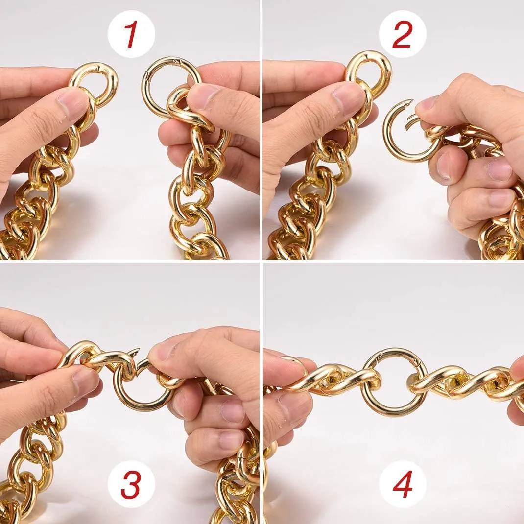 GoldChic JEWELRY Chunky Chokers Gold Chain Necklace for Women, 5mm/12mm/23mm Hip Hop Turnover Cuban Chain Necklace, Thick Link Choker Chain Necklaces 16??18??20?? 22''(Gift Box)
