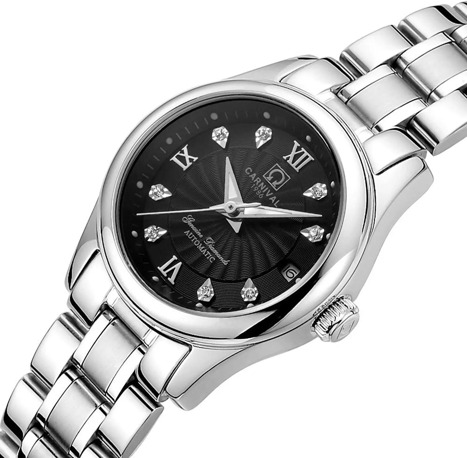Gosasa Relogio Feminino Luxury Women Mechanical Watches Ladies Waterproof Crystal Sapphire Automatic Wristwatch Calendar Clock