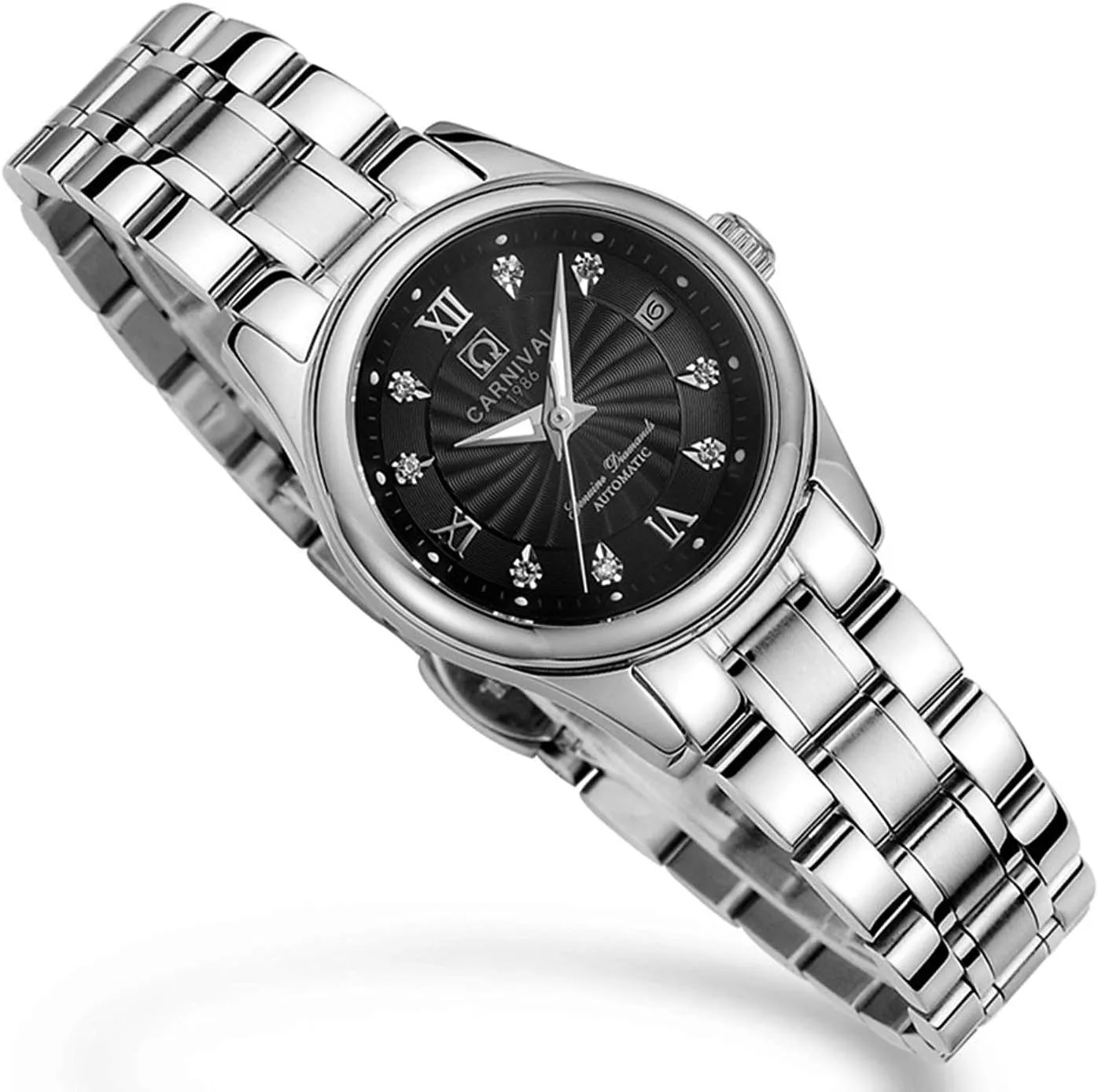 Gosasa Relogio Feminino Luxury Women Mechanical Watches Ladies Waterproof Crystal Sapphire Automatic Wristwatch Calendar Clock