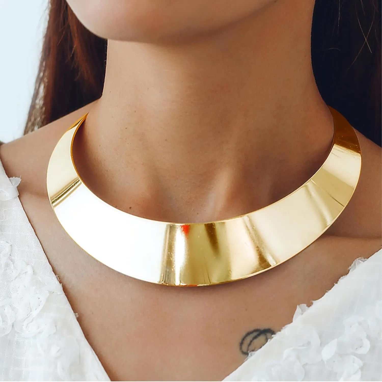 Harry and Henry Chunky Gold Toggle Necklace Trendy Silver Cuban Link Chain Choker Toggle Bar Clasp Necklaces for Women Chunky Statement Necklaces Jewelry Gifts
