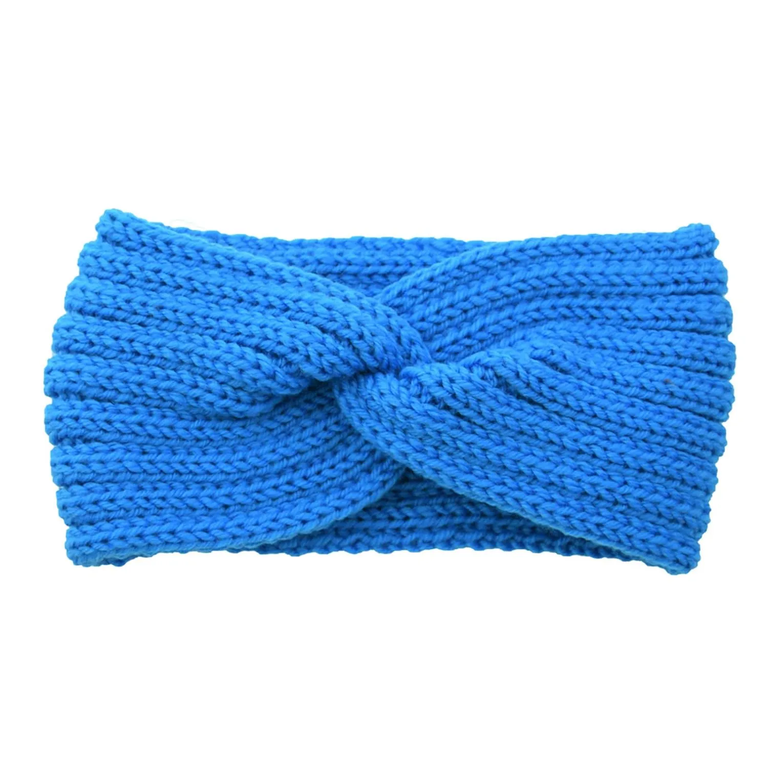 HELLORSO Headbands for Women's Hair Headbands Warmer Soft Cable Women Knit Stretch Ear Headband Headbands for Women Basketball (Blue, One size)