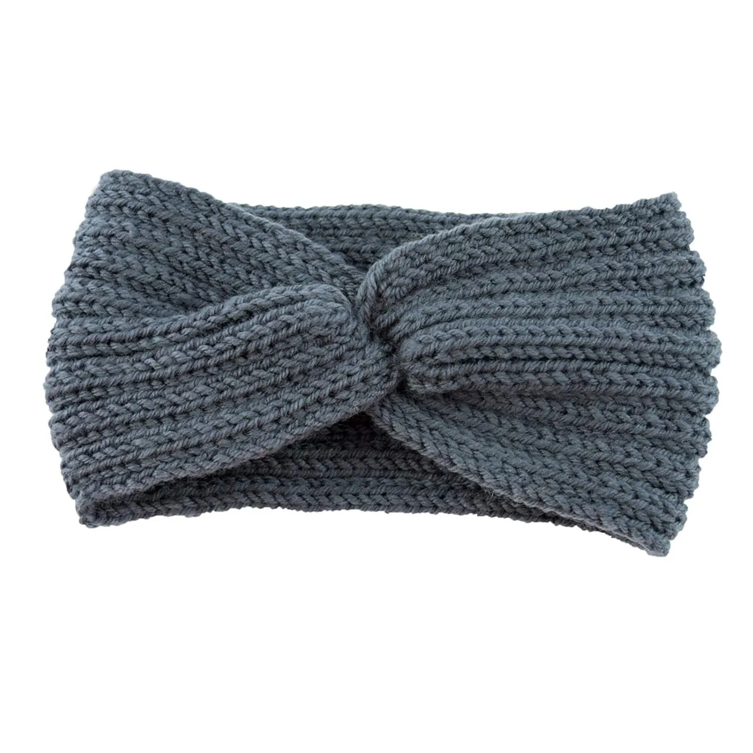 HELLORSO Headbands for Women's Hair Headbands Warmer Soft Cable Women Knit Stretch Ear Headband Headbands for Women Basketball (Dark Gray, One size)