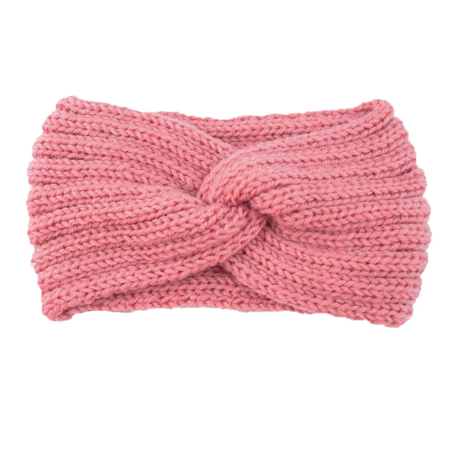 HELLORSO Headbands for Women's Hair Headbands Warmer Soft Cable Women Knit Stretch Ear Headband Headbands for Women Basketball (Pink, One size)