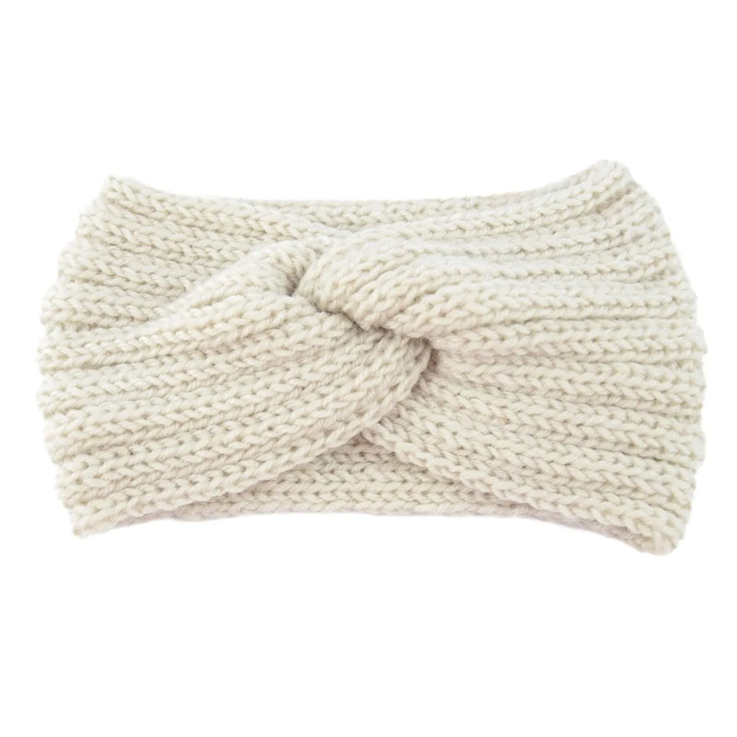 HELLORSO Headbands for Women's Hair Headbands Warmer Soft Cable Women Knit Stretch Ear Headband Headbands for Women Basketball (White, One size)