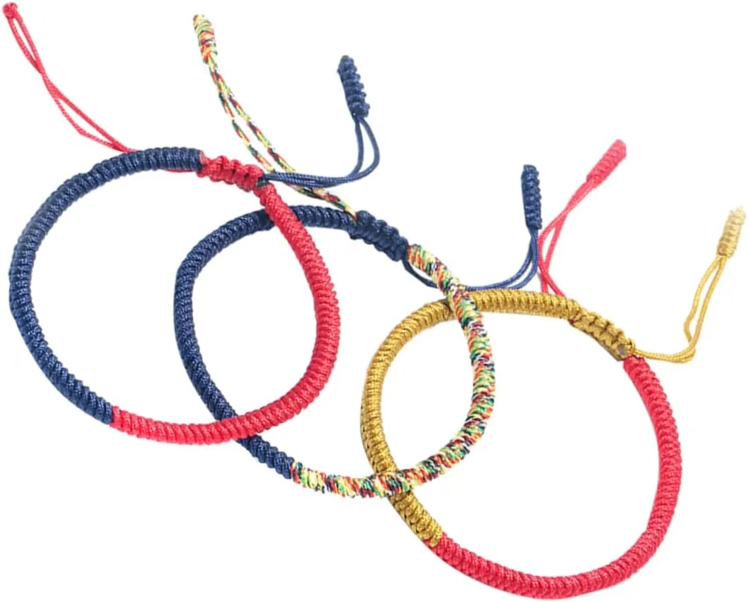 Homoyoyo 3pcs Ethnic Style Hand Knitting Bracelets Fashion Creative Wrist Chain for Women Delicate Jewelry