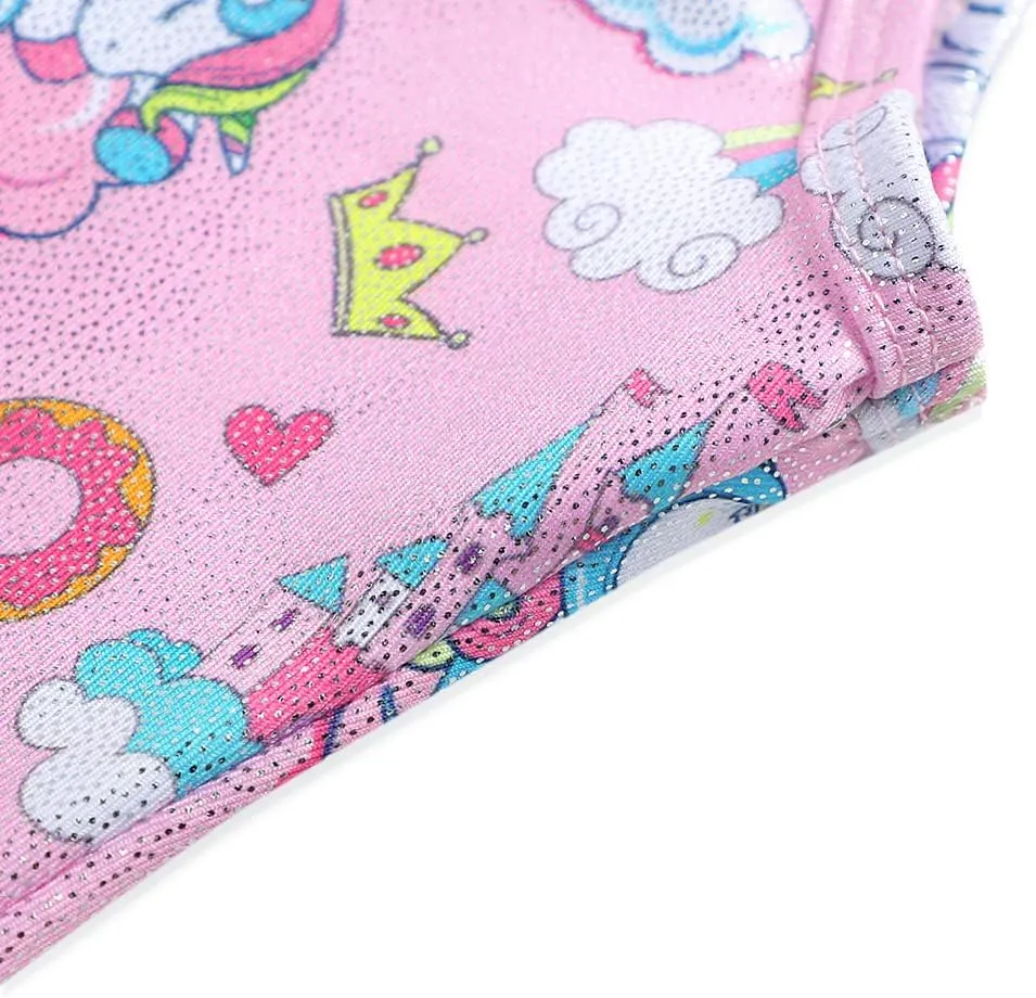 HOZIY Gymnastics Leotards for Girls with Shorts Toddlers Biketards Rainbow Unicorn Dinosaur Mermaid Leopard Flower Galaxy