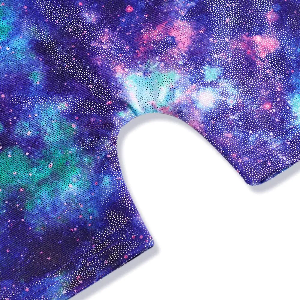HOZIY Gymnastics Leotards for Girls with Shorts Toddlers Biketards Rainbow Unicorn Dinosaur Mermaid Leopard Flower Galaxy